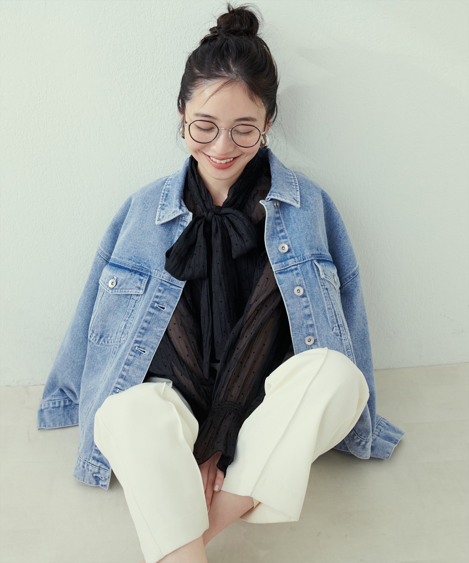 新品未開封　ナチュラルクチュール　ミドル丈デニムGジャン ミドル丈デニムGジャン | natural couture(ナチュラルクチュール
