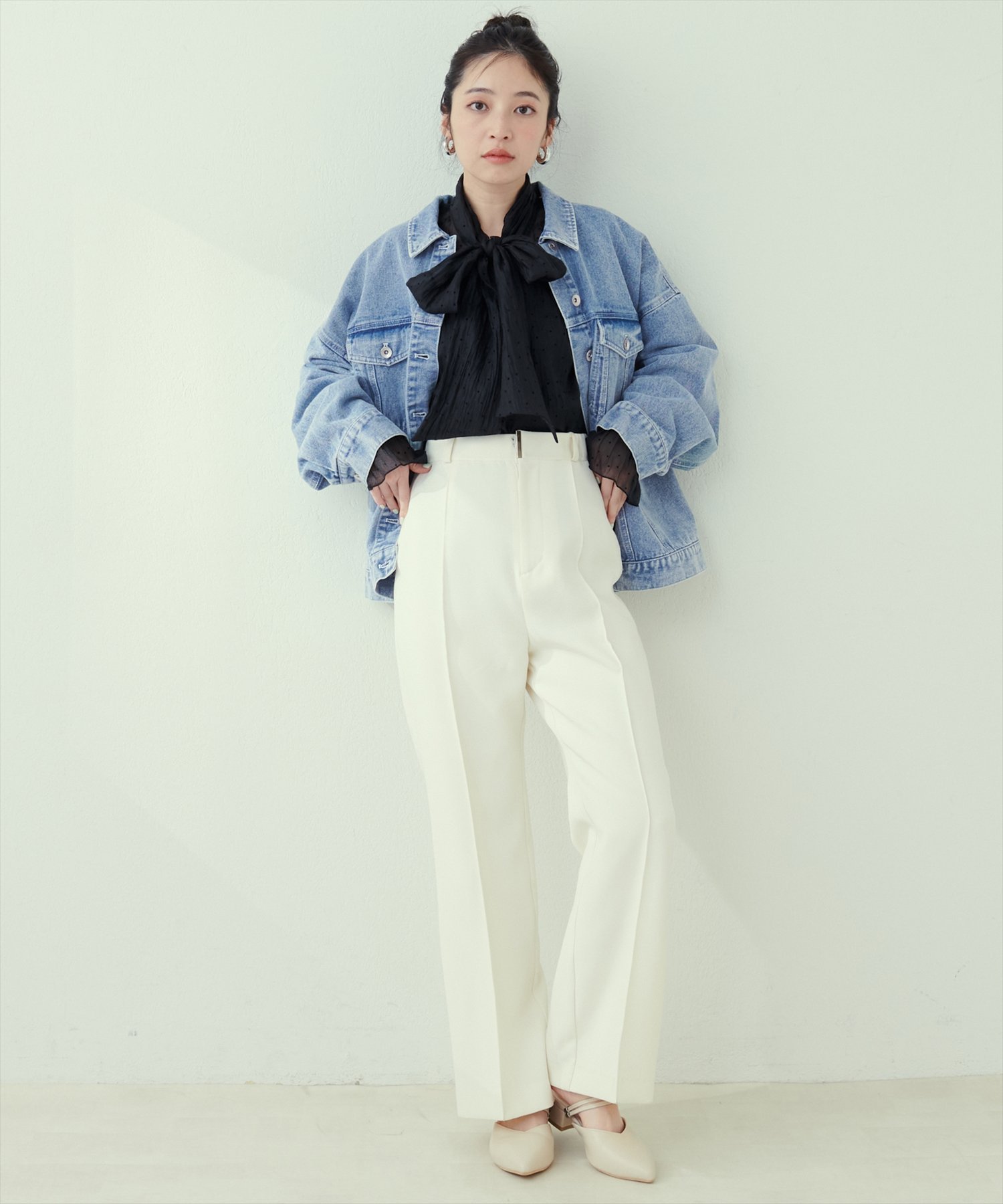 新品未開封　ナチュラルクチュール　ミドル丈デニムGジャン ミドル丈デニムGジャン | natural couture(ナチュラルクチュール