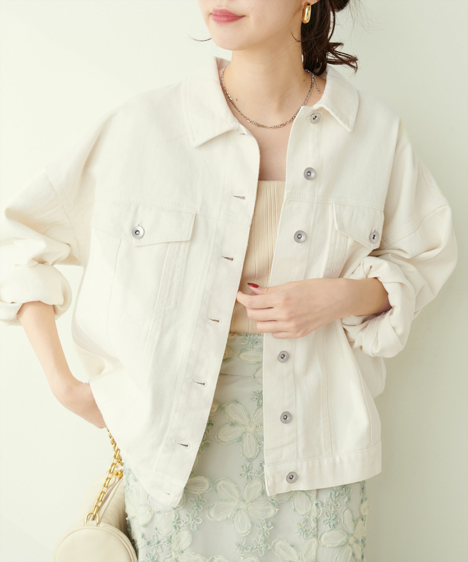 新品未開封　ナチュラルクチュール　ミドル丈デニムGジャン natural couture ミドル丈デニムGジャン ナチュラルクチュール