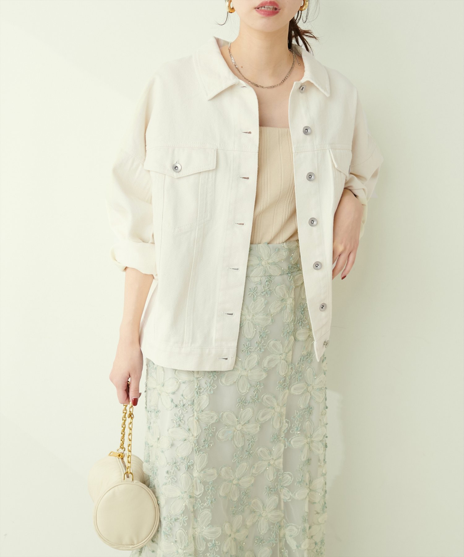 natural couture ミドル丈デニムGジャン ナチュラルクチュール