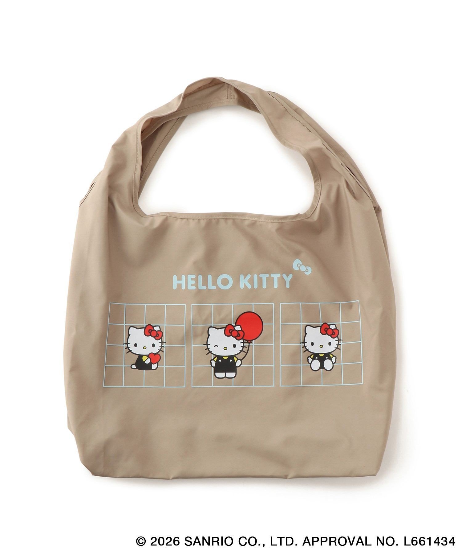 ROPE' PICNIC PASSAGE 【ROPE' PICNIC*ハローキティ】折りたたみエコバッグ ロペピクニック バッグ エコバッグ・サブバッグ レッド ベージュ ブラック画像