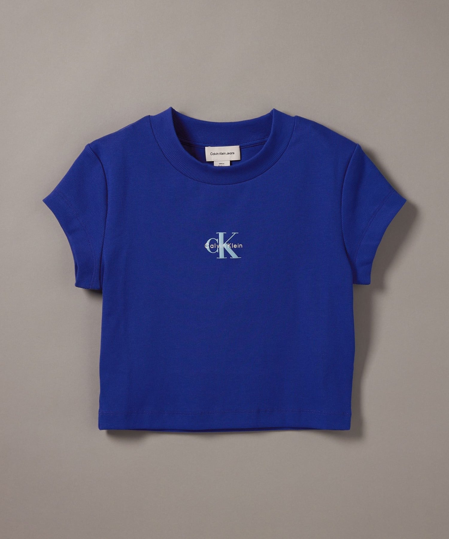Calvin Klein Jeans Calvin Klein Jeans/(W)【公式ショップ】 カルバンクライン モノグラム ベイビーTシャツ Calvin Klein Jeans 47AB802 カルバン・クライン トップス カットソー・Tシャツ グリーン ホワイト ブラック【送料無料】