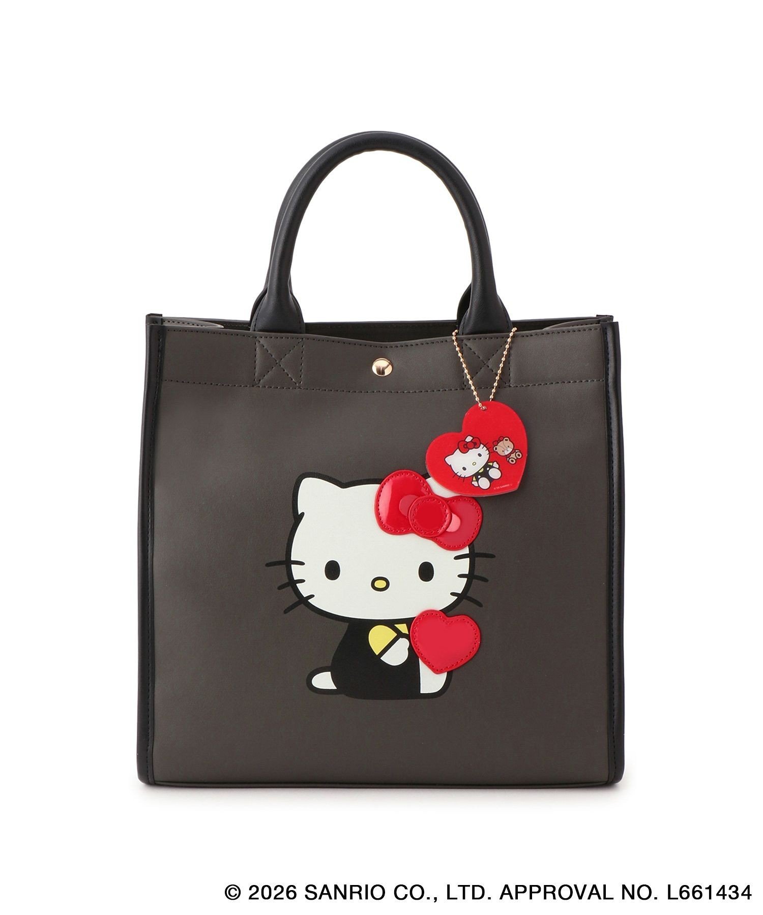 ROPE' PICNIC PASSAGE 【ROPE' PICNIC*ハローキティ】アクリルチャーム付きトートバッグ ロペピクニック バッグ トートバッグ ベージュ グレー【送料無料】画像