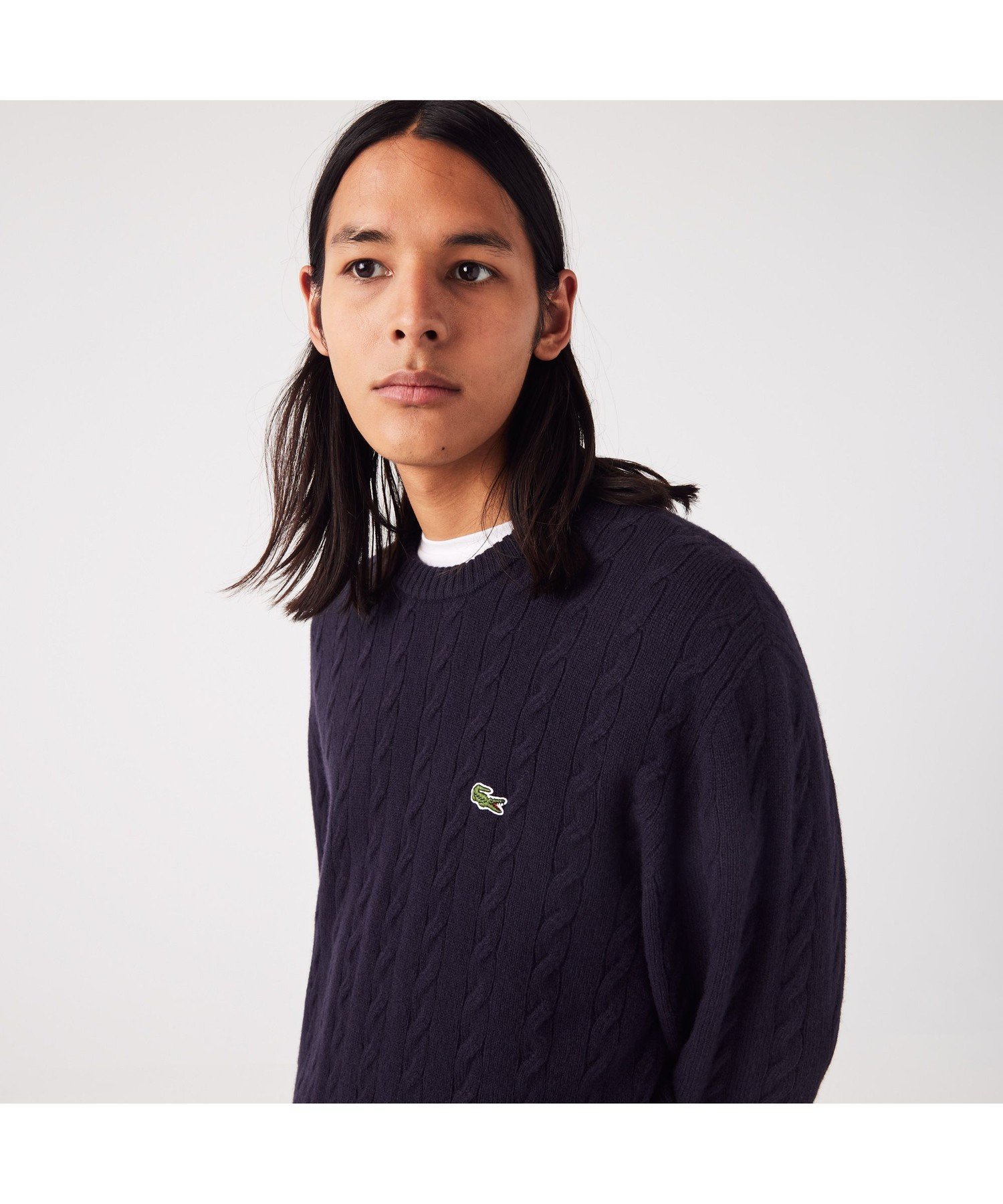 LACOSTE エッセンシャルケーブルニットセーター ラコステ トップス