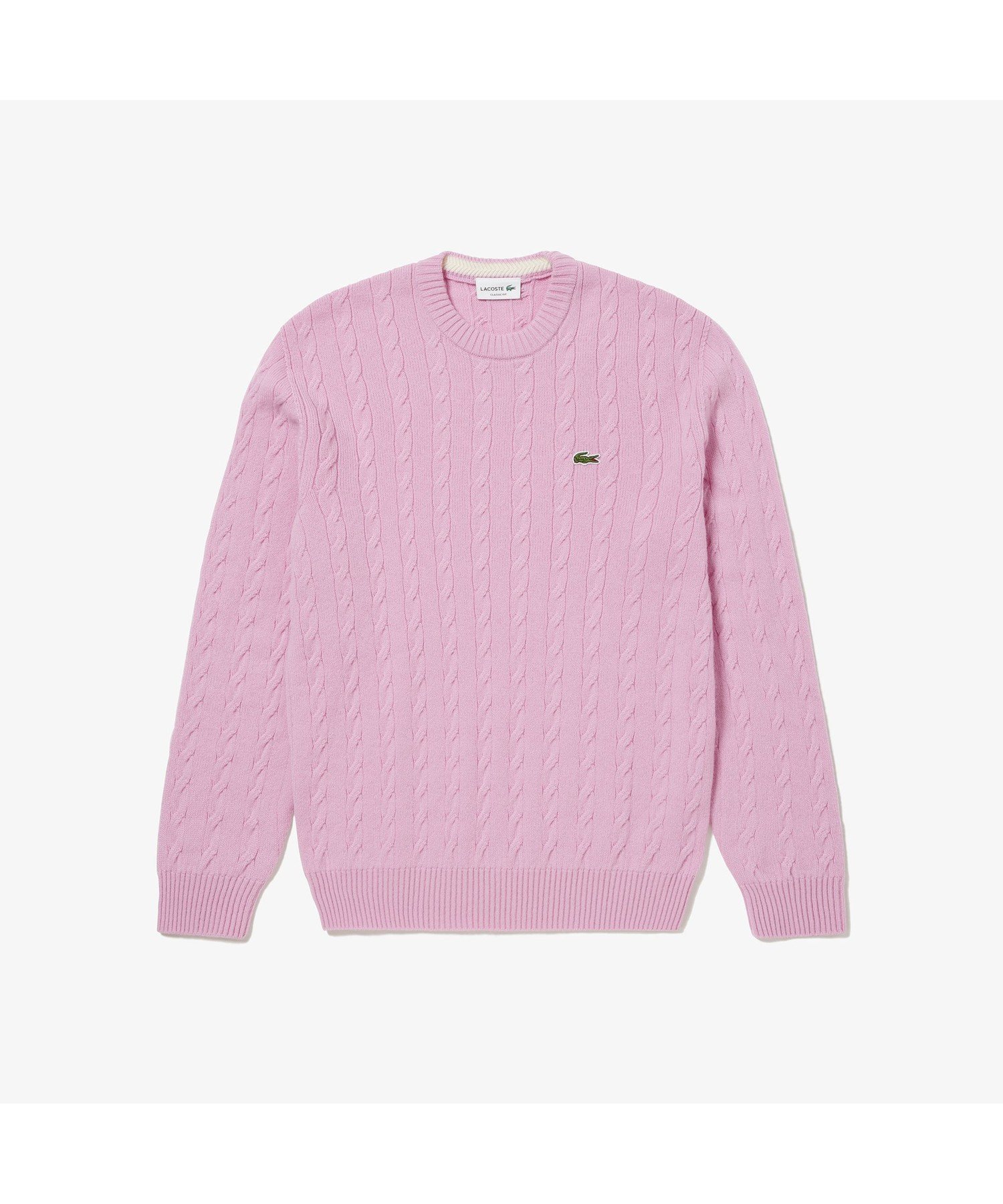 SALE／40%OFF】LACOSTE エッセンシャルケーブルニットセーター