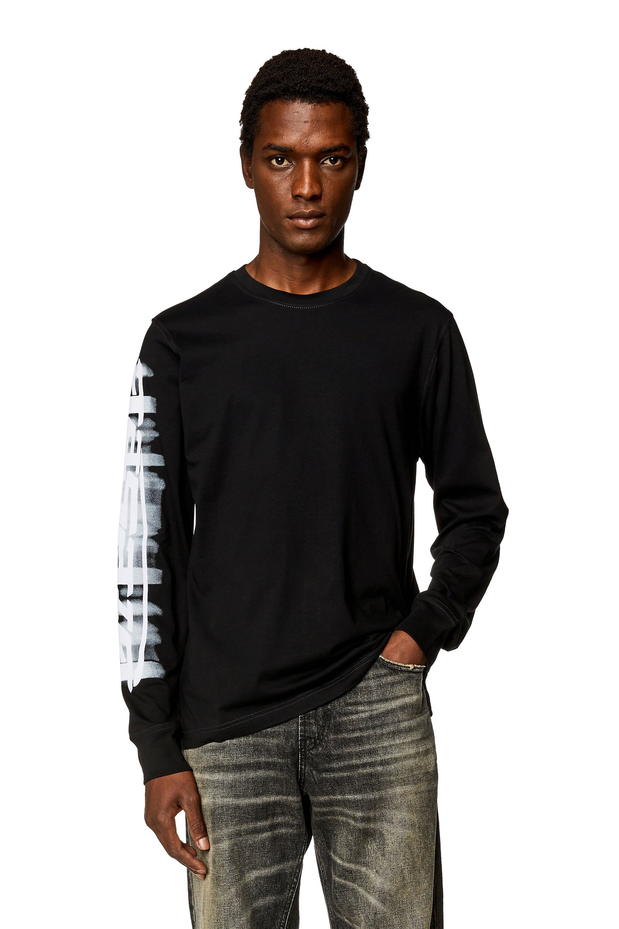 未使用　diesel 長袖　D リブロンT 楽天市場】DIESEL ディーゼル ヴィンテージロゴ ロングTシャツ