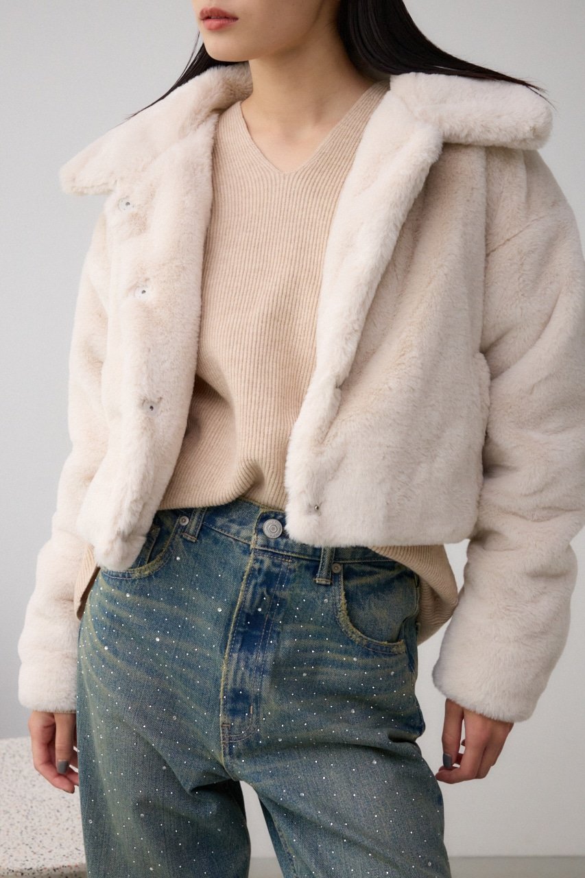 楽天市場】【SALE／30%OFF】MESSY FAUX ファーコート MOUSSY