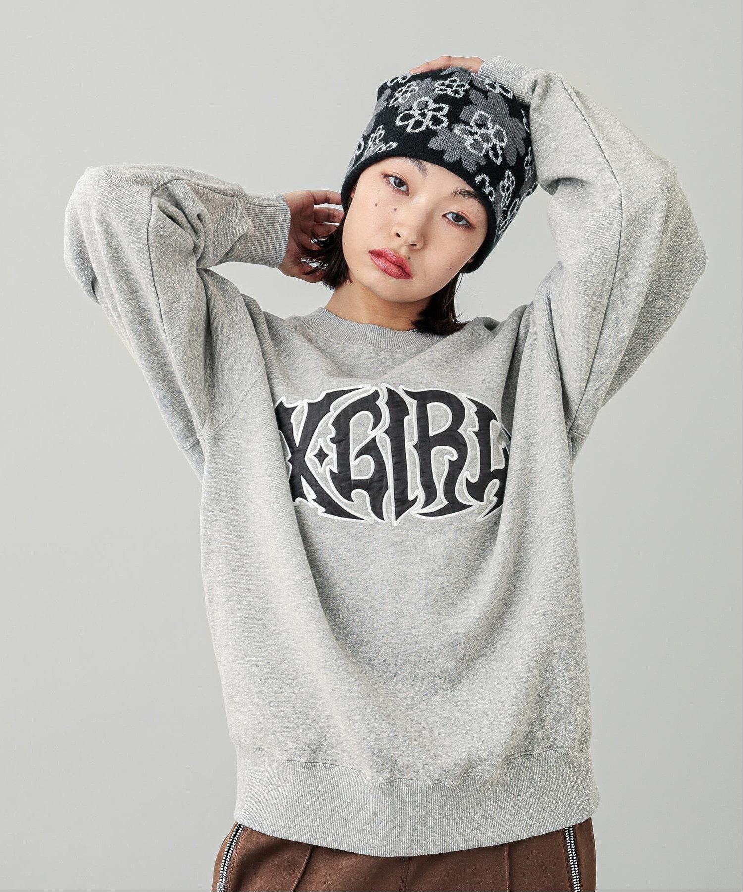 ☆新品タグ付き　X-girl スウェット　トレーナー　トップス　グレー　M 楽天市場】【SALE／50%OFF】WIDE NECK SWEAT TOP X-girl X-girl