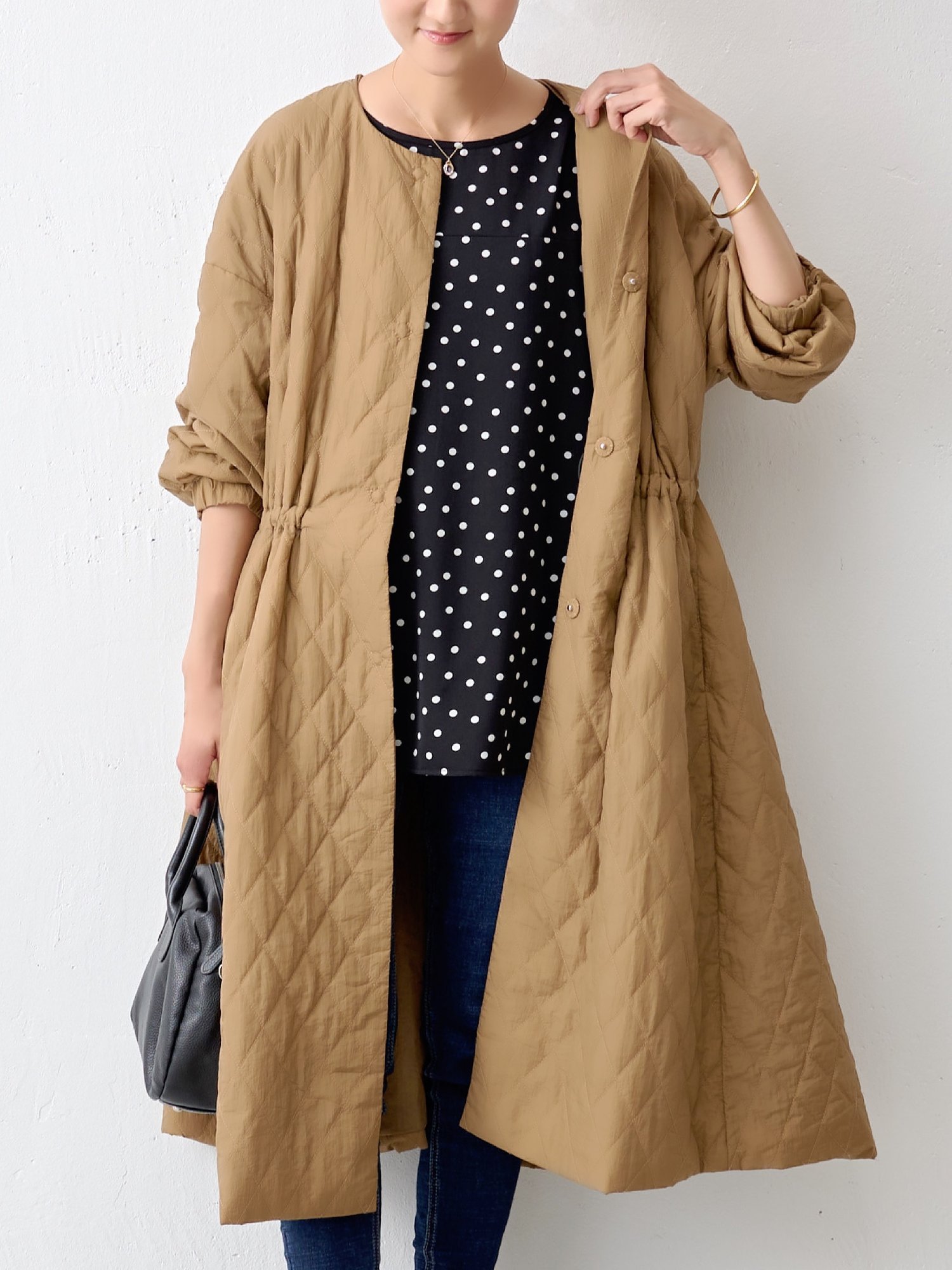 SALE／50%OFF】BEARDSLEY 《春にも活躍》バルーン袖キルトコート 