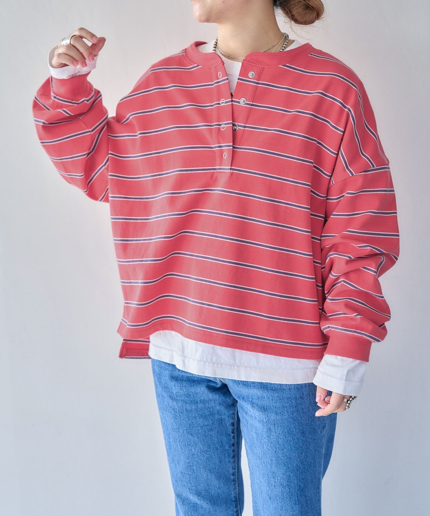 SALE／70%OFF】studio CLIP 【ONKUL掲載商品】ヘンリーネックマルチ