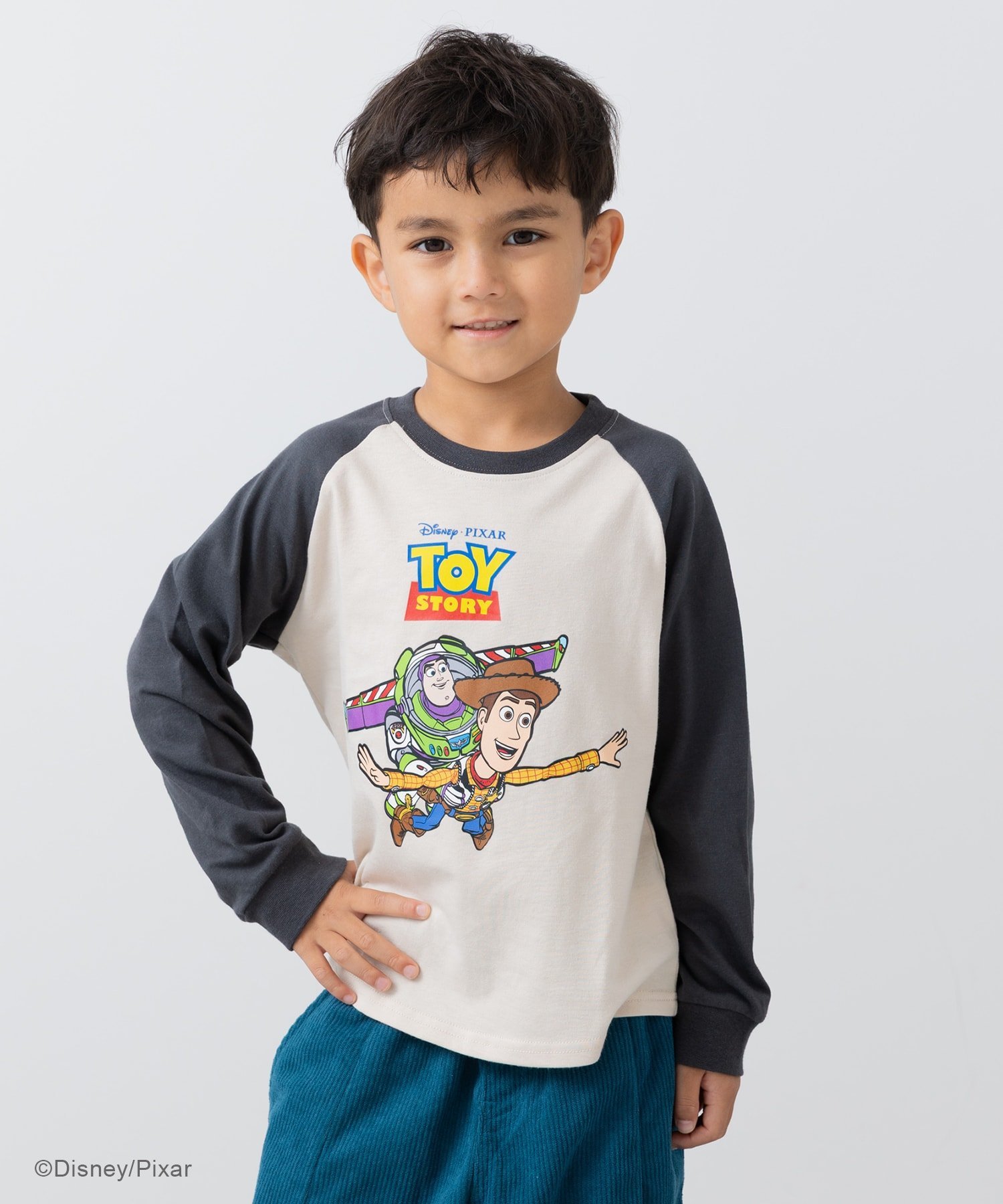 Disney ＜トイ・ストーリー＞長袖Tシャツ チルツー トップス カットソー・Tシャツ ネイビー ホワイト グレー グリーン ブルー画像