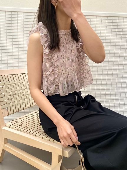 SNIDEL - バックリボンシャーリングブラウス SNIDEL（スナイデル）の「バックリボンシャーリングブラウス