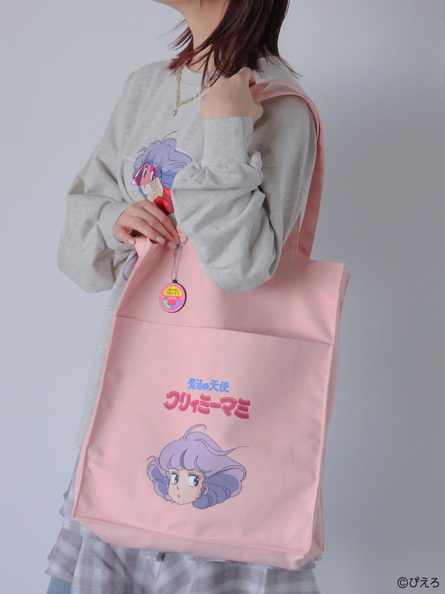 【SALE／2%OFF】ehka sopo 【魔法の天使クリィミーマミ】トートバッグ エヘカソポ バッグ ハンドバッグ パープル ベージュ ピンク【送料無料】画像