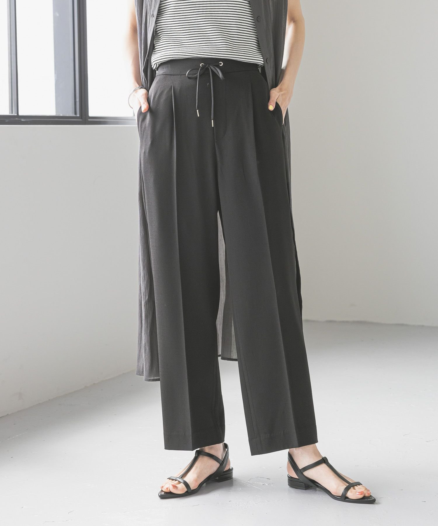 【SALE/10%OFF】GLOBAL WORK リラックススマートストレートパンツ/290010 グローバルワーク パンツ その他のパンツ ネイビー ブルー ブラック ブラウン【送料無料】