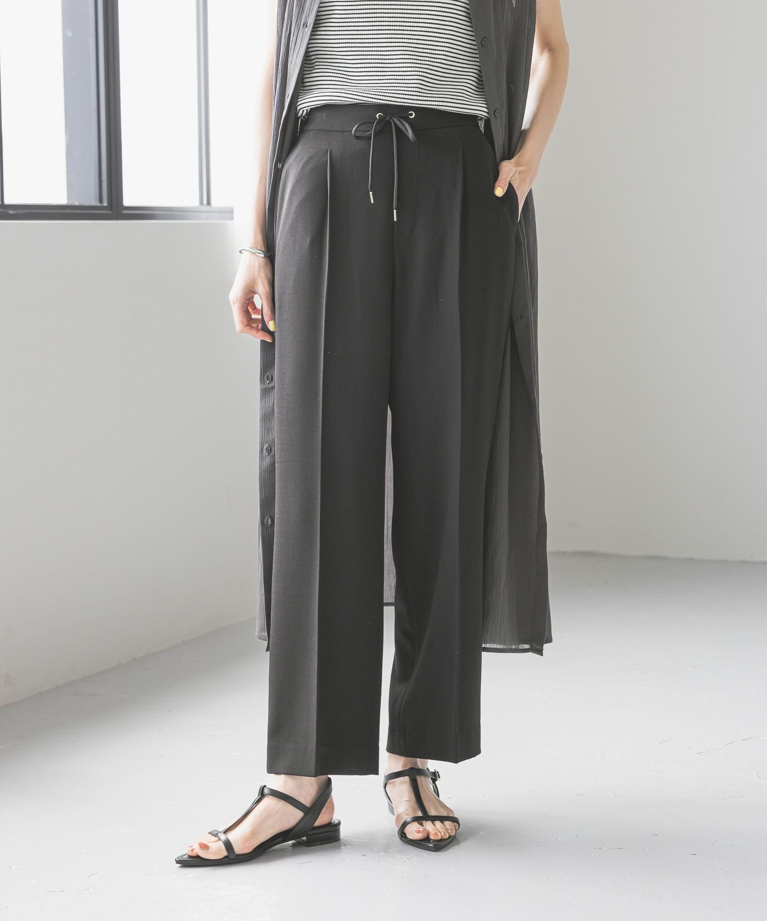 【SALE/10%OFF】GLOBAL WORK リラックススマートストレートパンツ/290010 グローバルワーク パンツ その他のパンツ ネイビー ブルー ブラック ブラウン【送料無料】