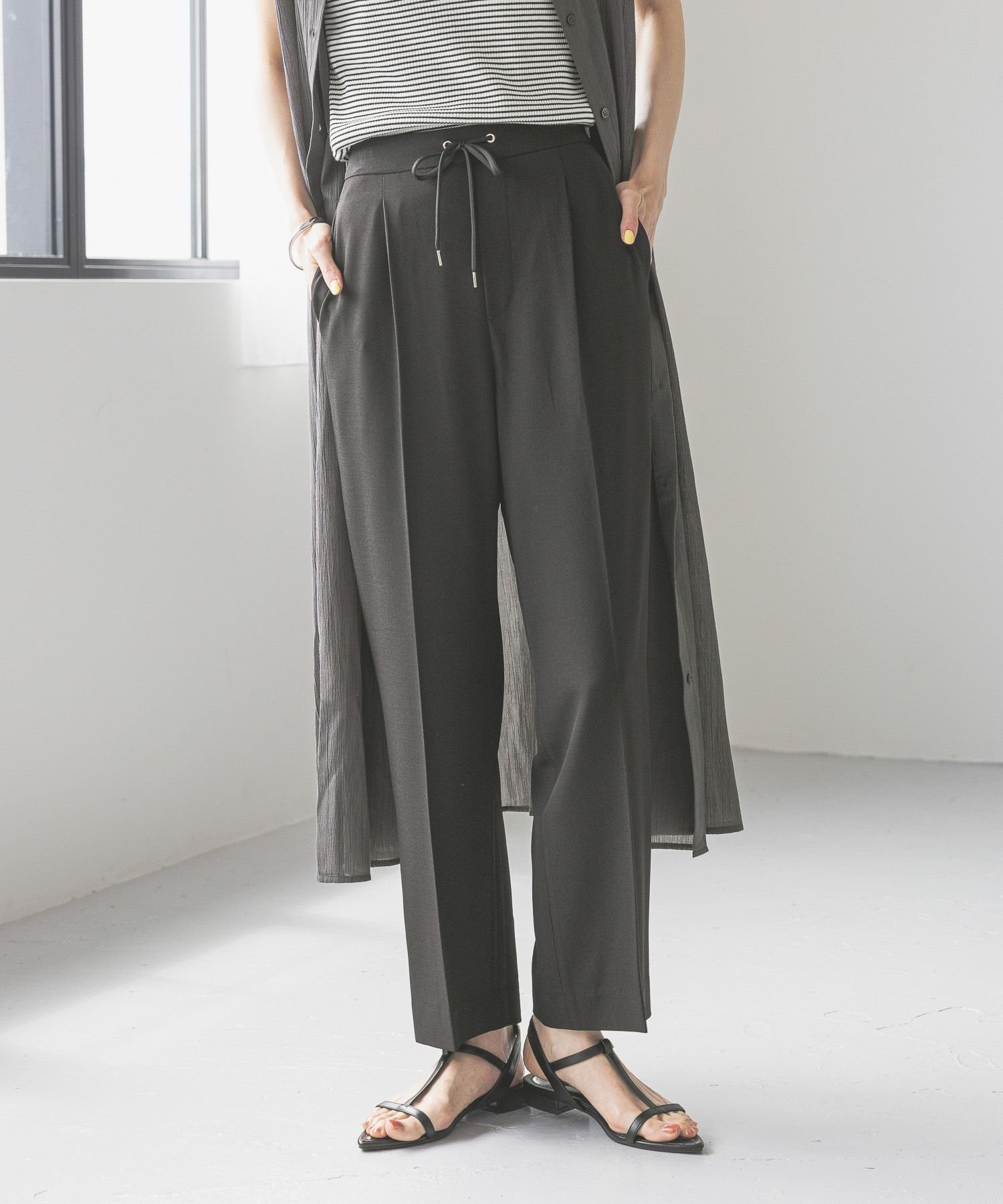 【SALE/10%OFF】GLOBAL WORK リラックススマートストレートパンツ/290010 グローバルワーク パンツ その他のパンツ ネイビー ブルー ブラック ブラウン【送料無料】