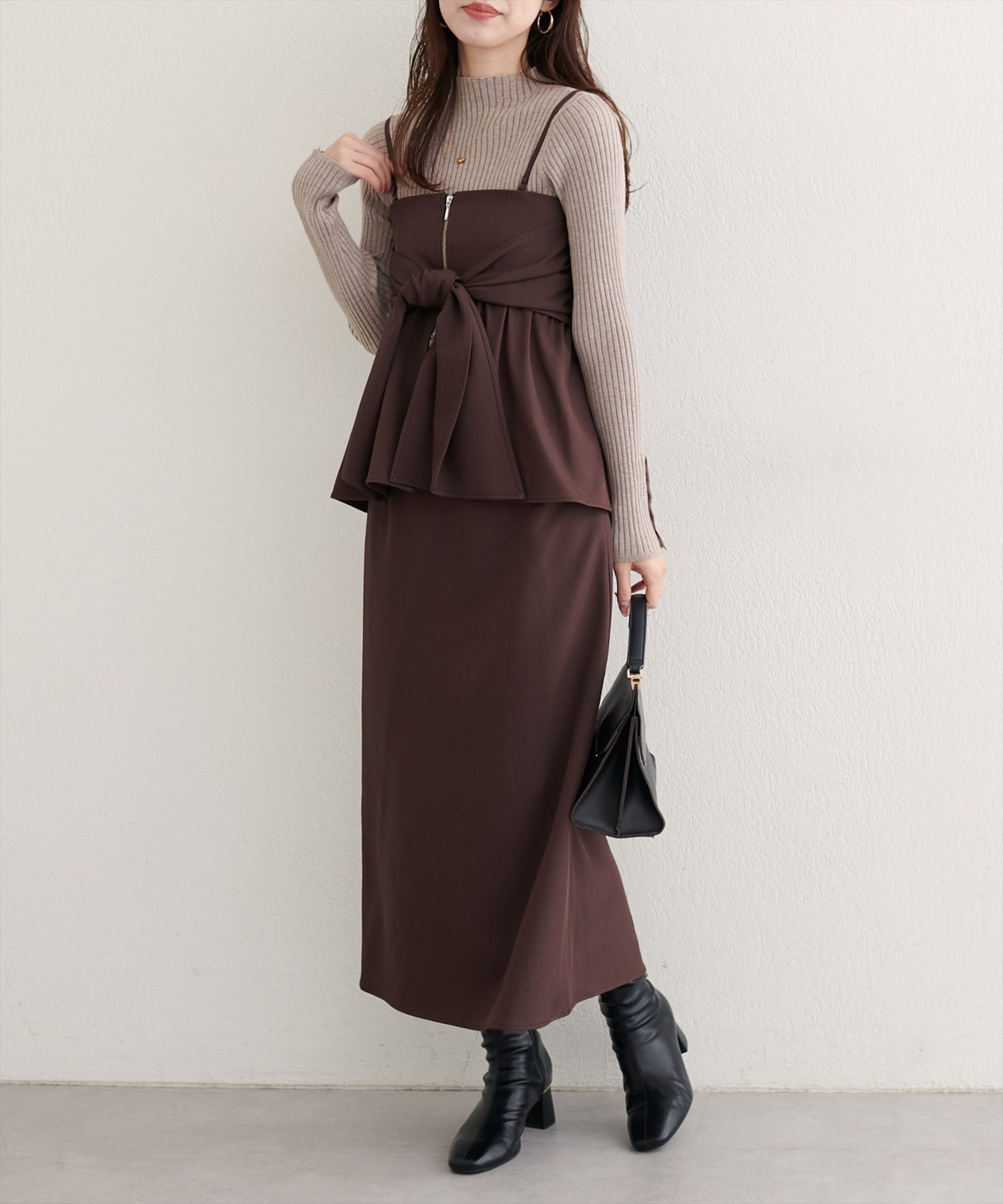 SALE／50%OFF】Mila Owen ウール混スタンドカラーリバーケープ