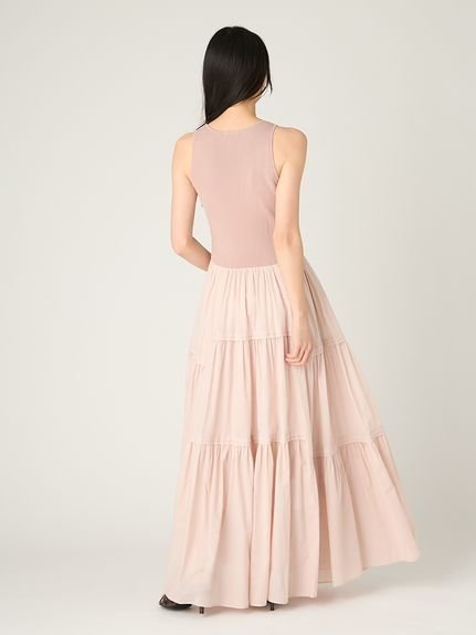 【SALE／50%OFF】FRAY I.D リブニットコンビティアードワンピース フレイ アイディー ワンピース・ドレス ワンピース ピンク【送料無料】