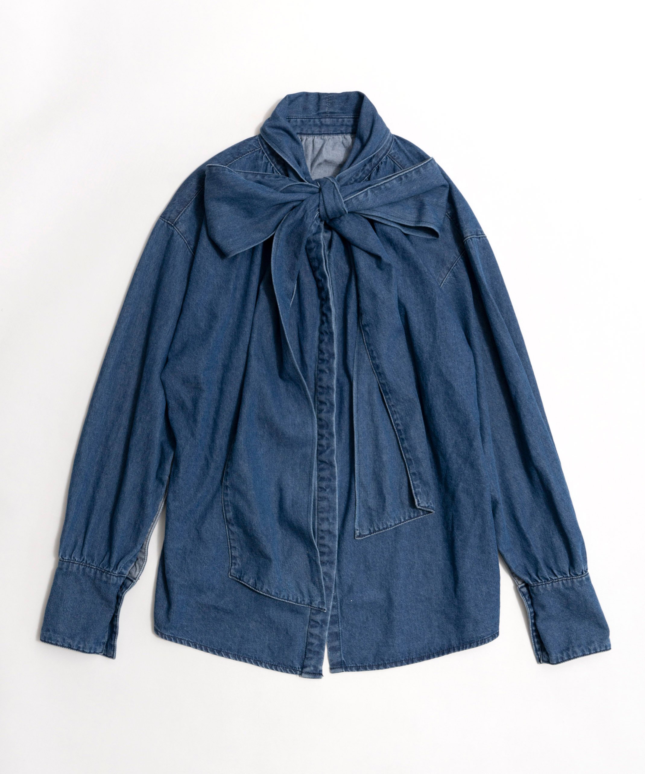 MAISON SPECIAL 2WAYデニムボウタイブラウス メゾンスペシャル