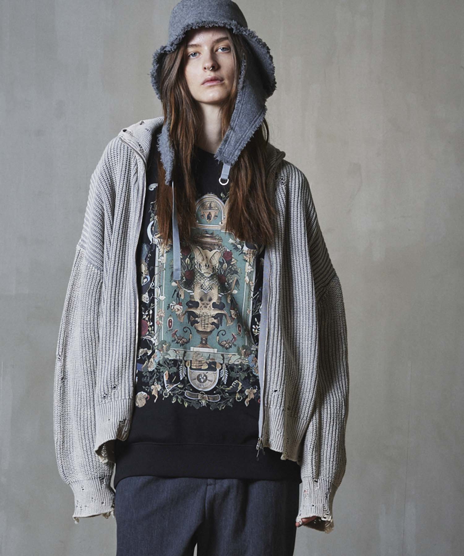 HalloweenApple」ピグメントダイインターシャニットプルオーバー 楽天