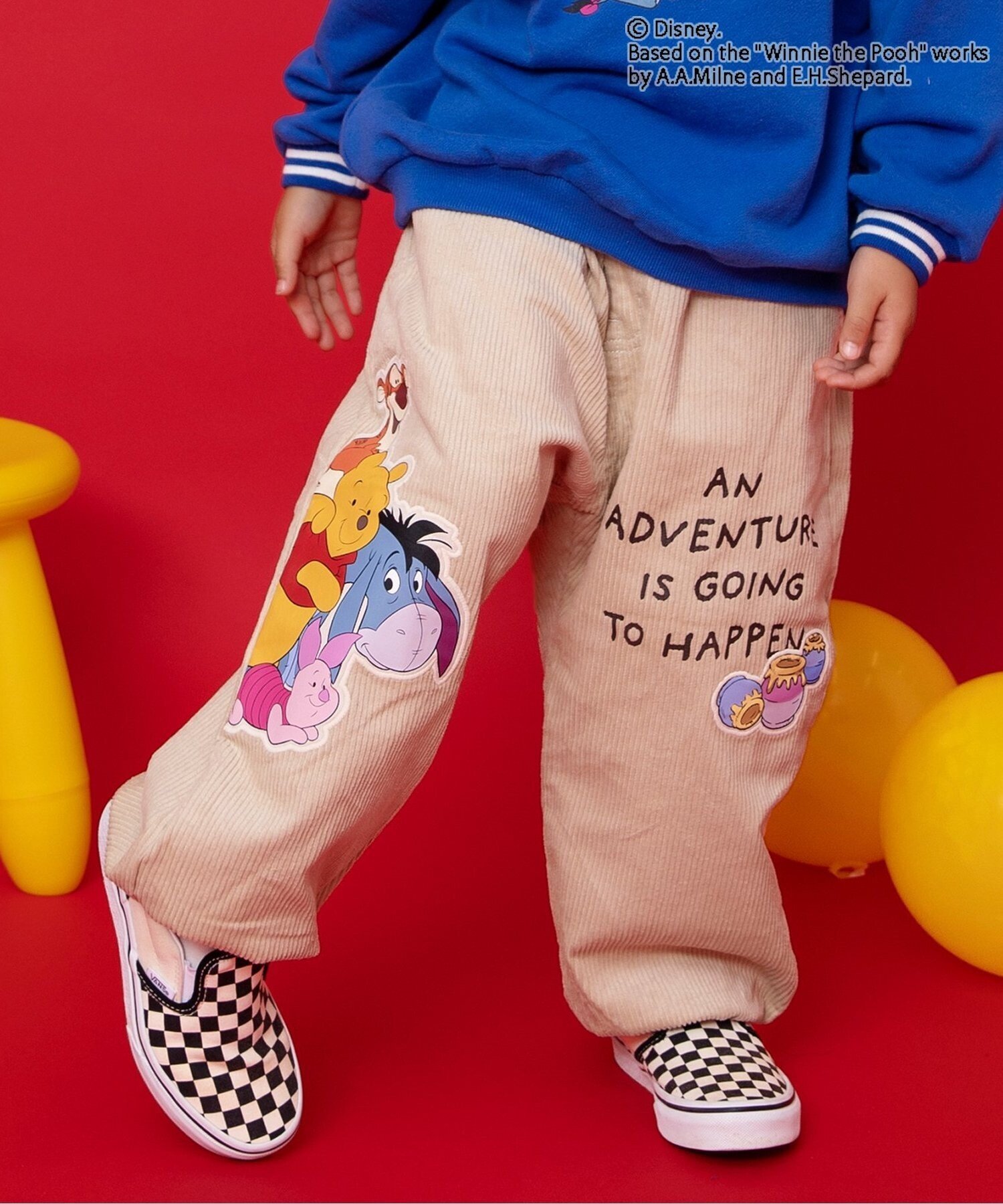 【SALE／50%OFF】BREEZE 【WEB限定/リンク】ディズニーキャラクター くまのプーさん/パンツ 10分丈 エフオーオンラインストア パンツ その他のパンツ ベージュ画像