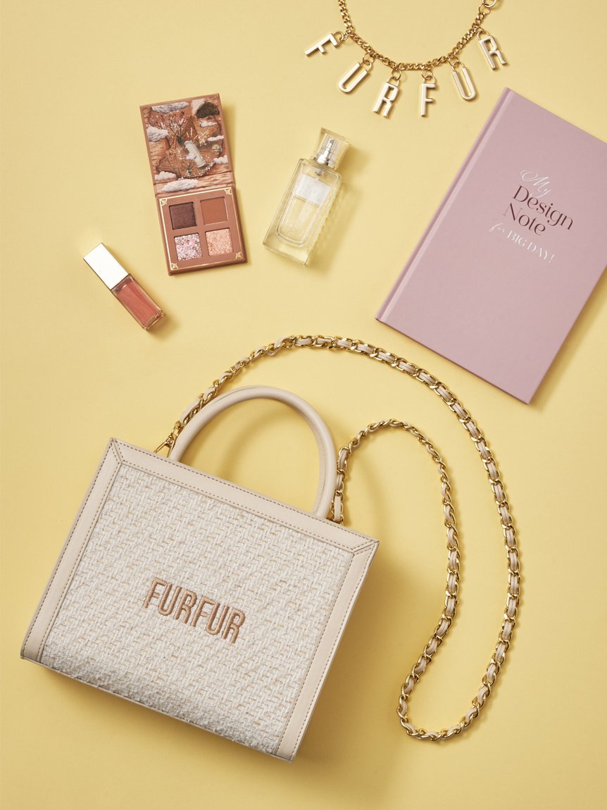 FURFUR 【オフィシャル限定カラー】ツイードロゴトートバッグ