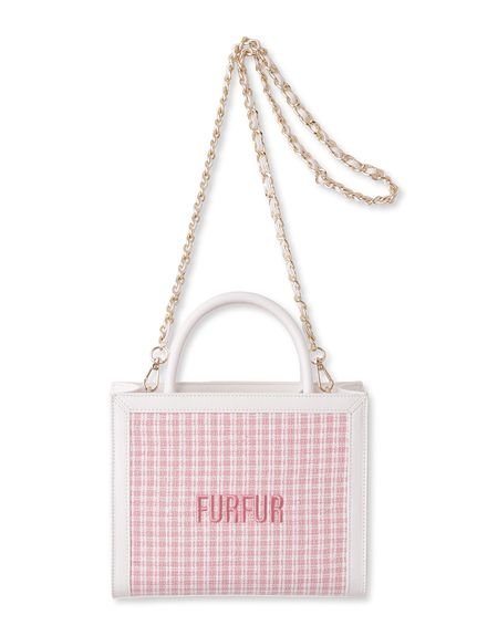FURFUR 【オフィシャル限定カラー】ツイードロゴトートバッグ