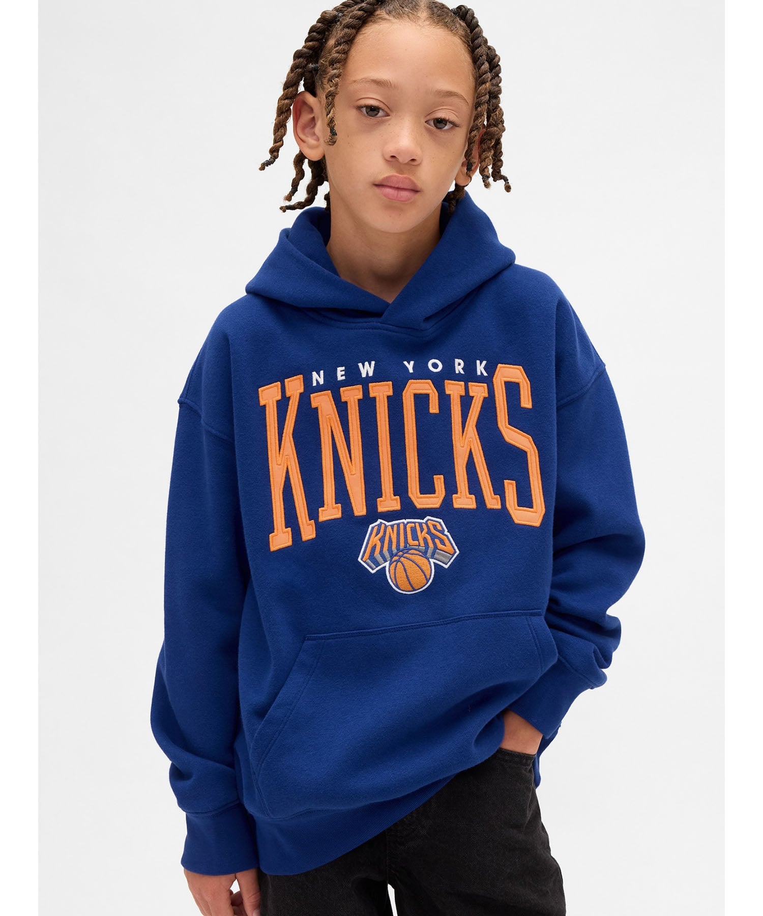 Gap ギャップNBA ニューヨークニックスロゴヘビーウェイトパーカー　Lサイズ GAP｜(U)NBA ニューヨーク ニックス ロゴ ヘビーウェイトパーカー