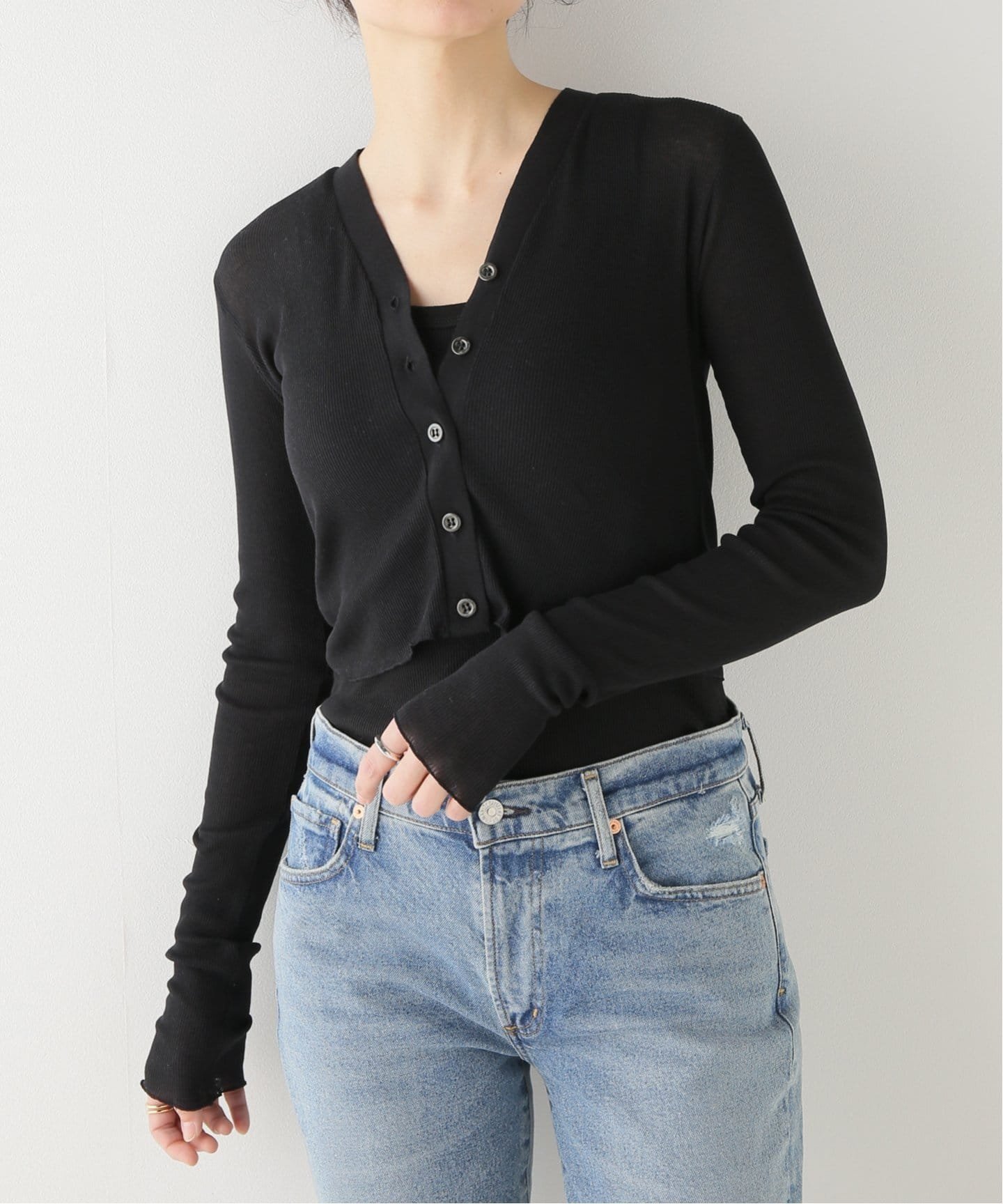 SALE／30%OFF】plage 【R'IAM】シアーショートカーディガン