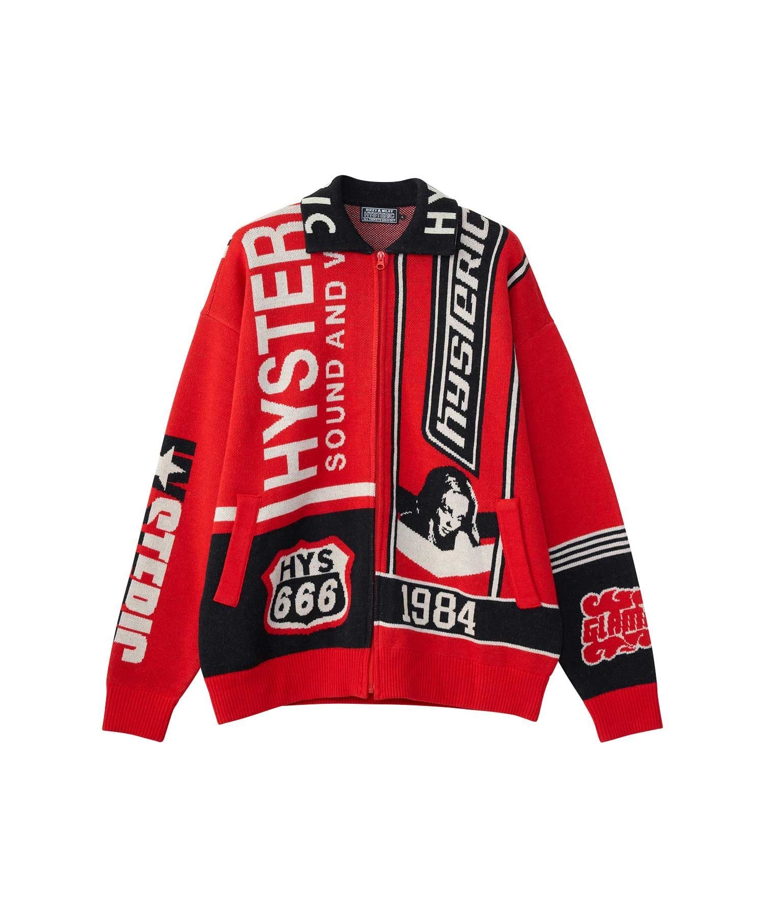 HYSTERIC GLAMOUR ジャケット HYSTERIC GLAMOUR - THE HYSTERICアップリケ ヴァーシティ