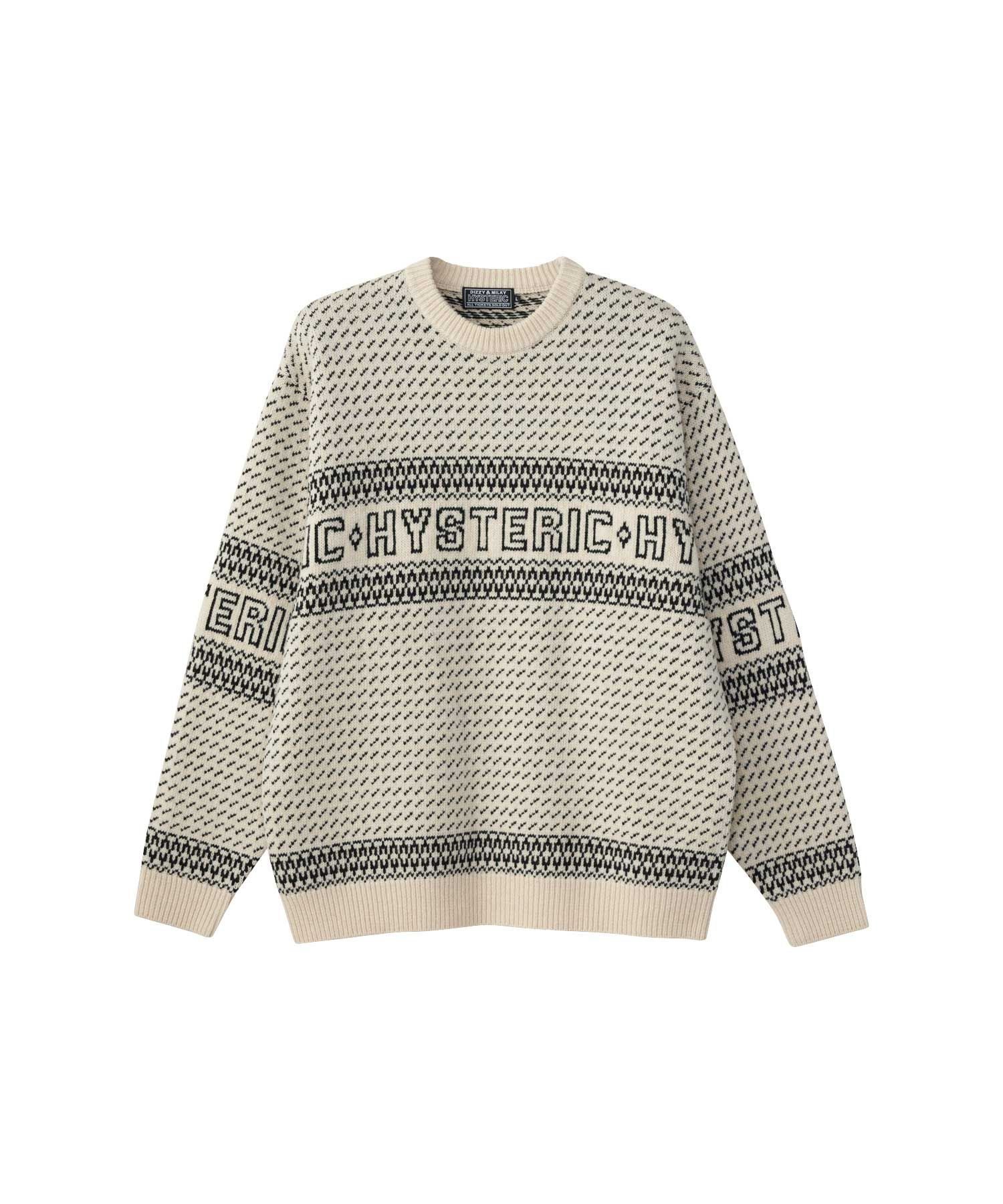 楽天市場】HYSTERIC GLAMOUR H AND STRIPESジャカード セーター