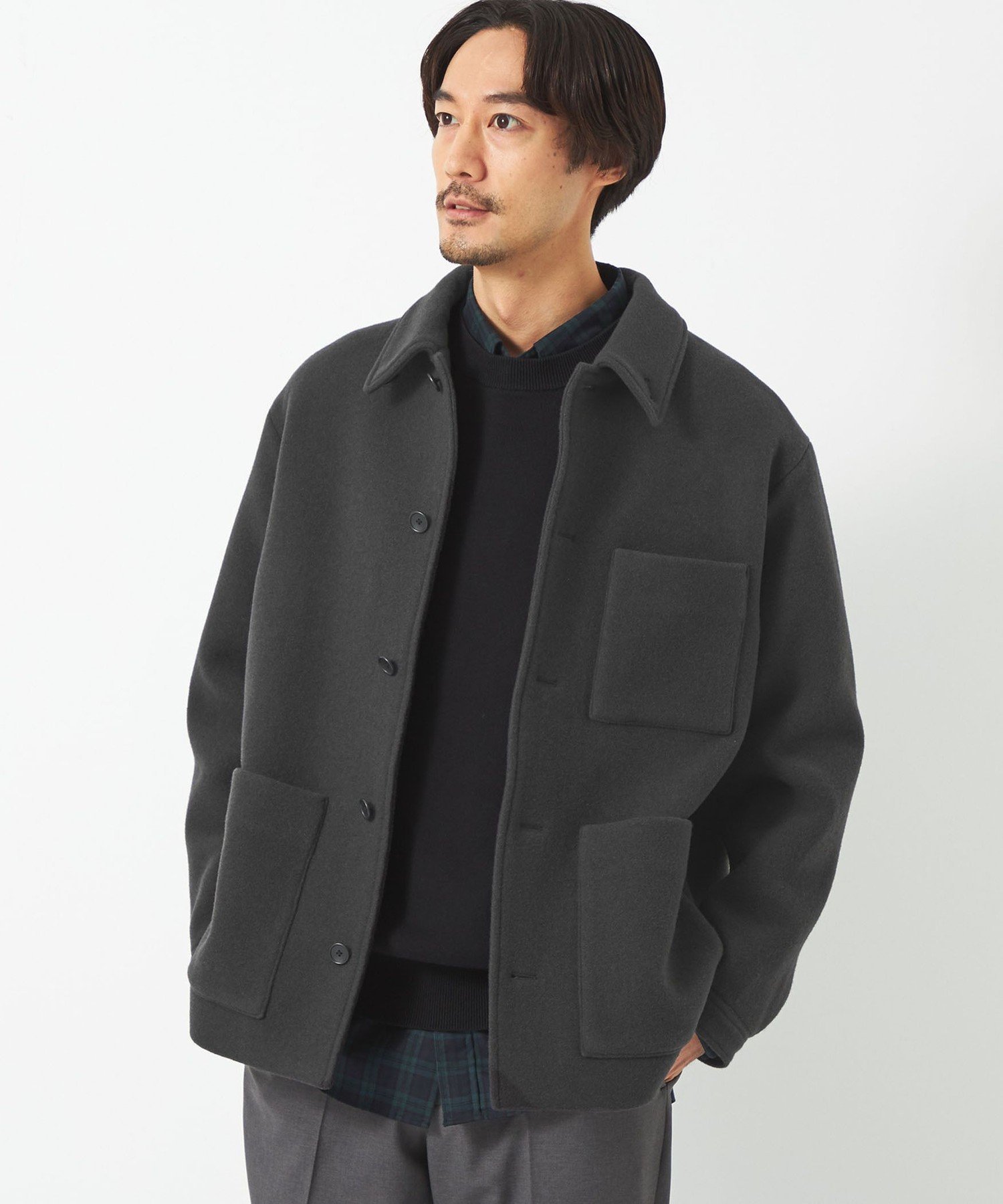 UNITED ARROWS green label relaxing SENTDALE WOOL カバーオール 