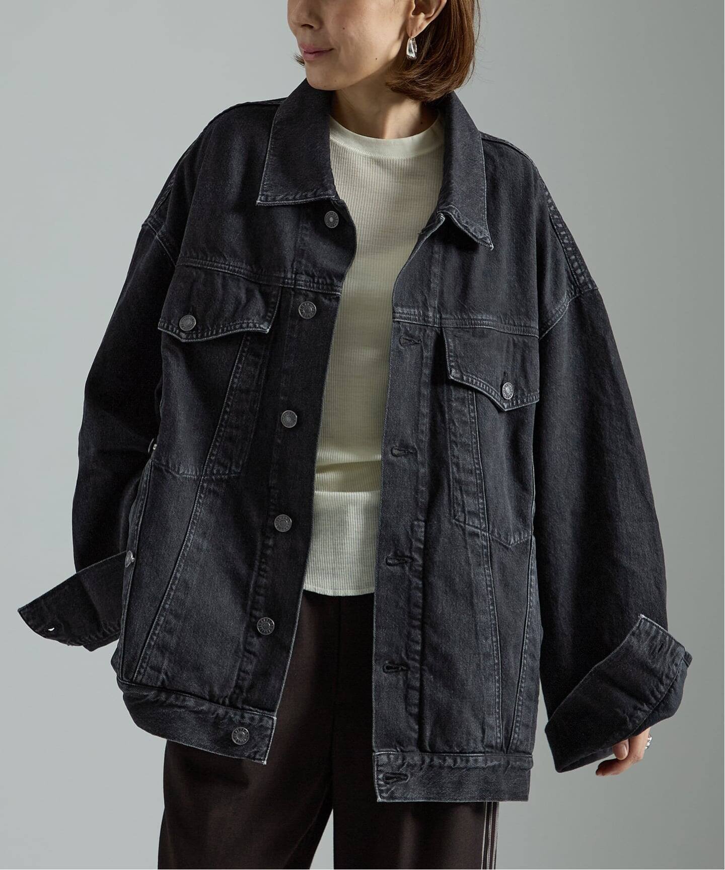 L'ATELIER DENIME D' IENAノーカラー　デニム　ジャケット m20830443919_1.jpg?1696424954