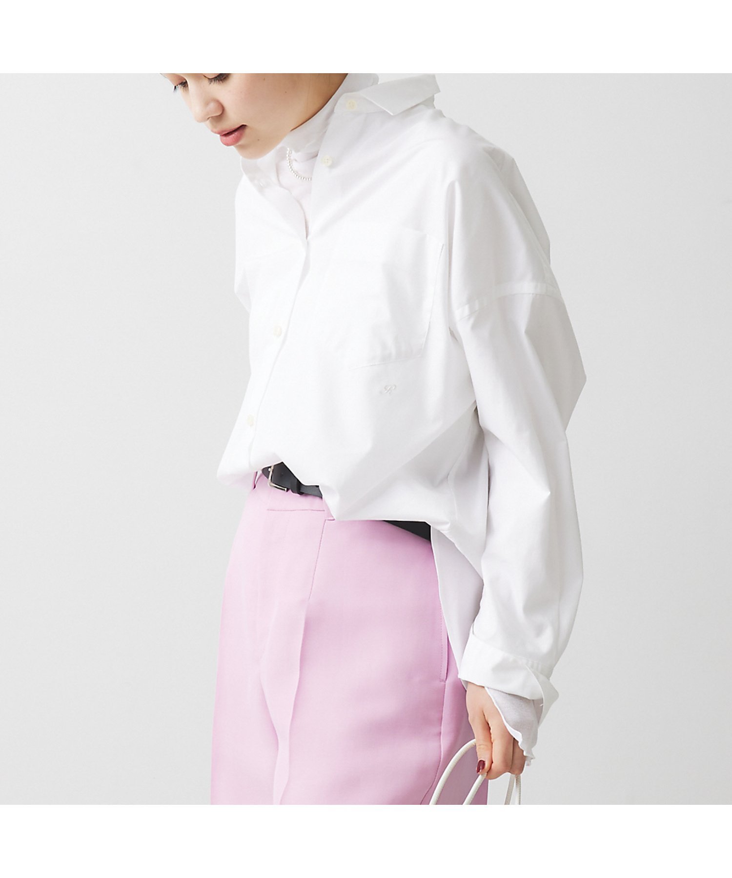 Rouge vif la cle New オーバーサイズシャツ ルージュ・ヴィフ