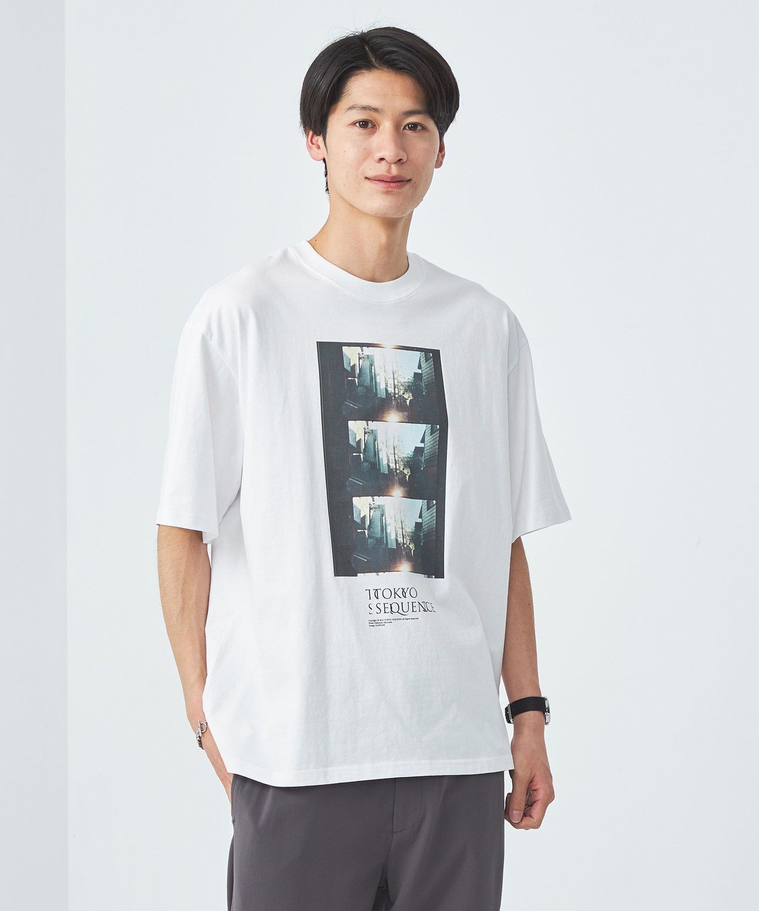 SALE／40%OFF】UNITED ARROWS green label relaxing 【別注】＜TOKYO SEQUENCE*FRUIT OF  THE LOOM＞GLR プリントTシャツ ユナイテッドアローズ グリーンレーベルリラクシング トップス カットソー・Tシャツ ホワイト レッド