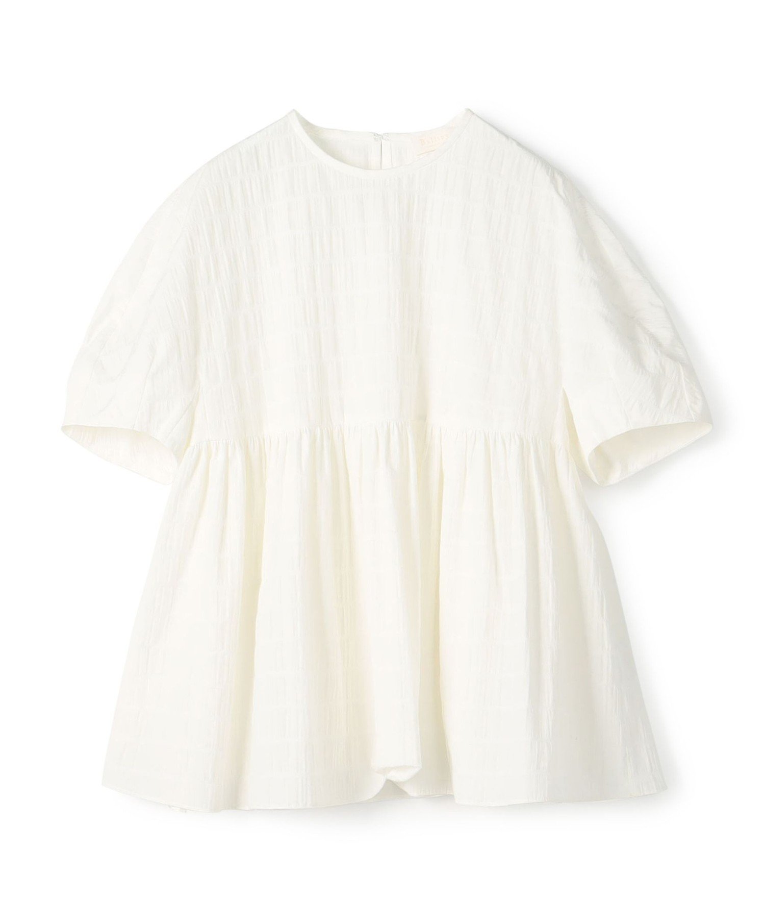 SALE／40%OFF】Ballsey ボーダーサッカー ペプラムブラウス