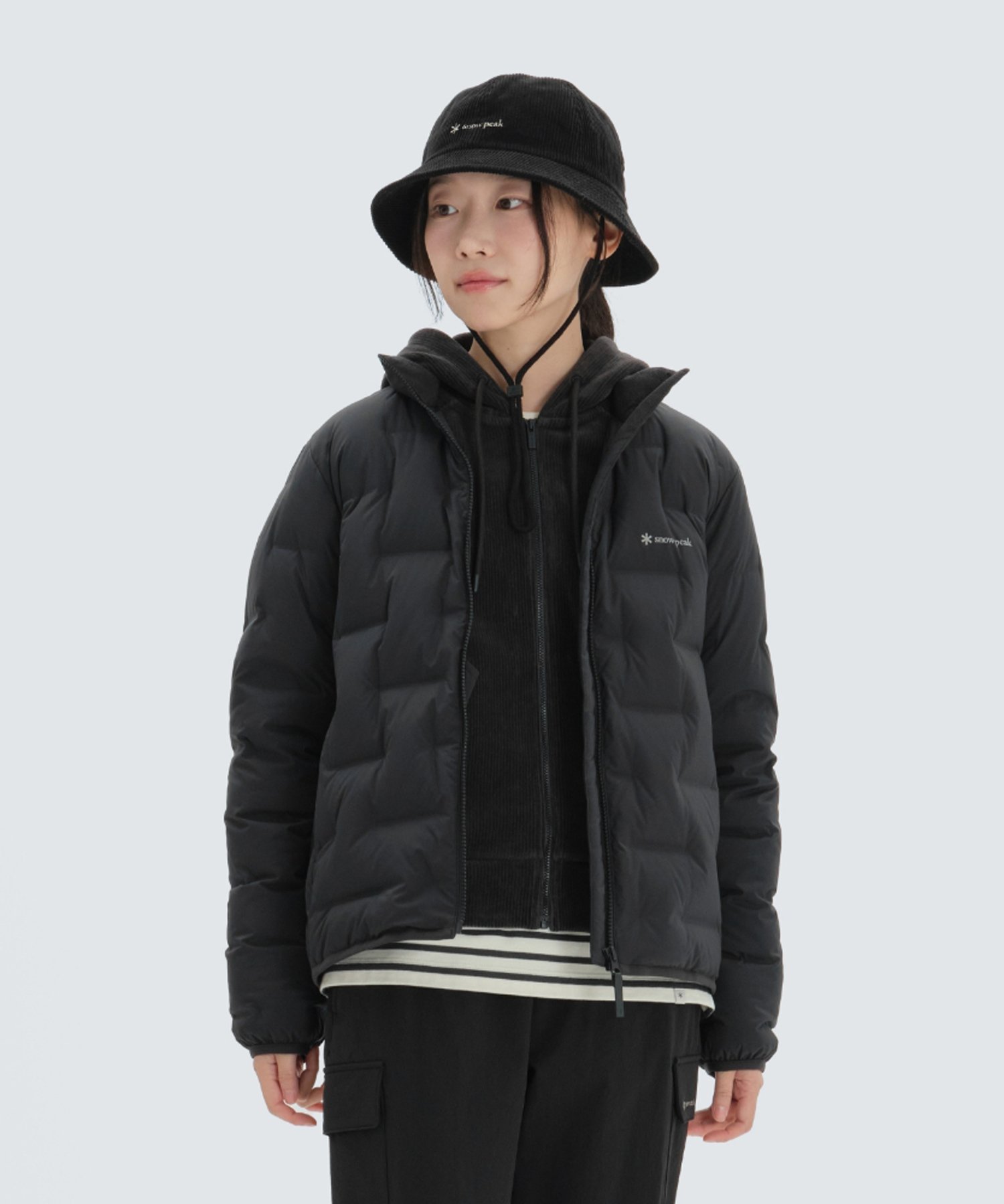  peak ノーカラージャケット ブラック BLUE LABEL / BLACK LABEL CRESTBRIDGE｜ライトミルドサキソニー