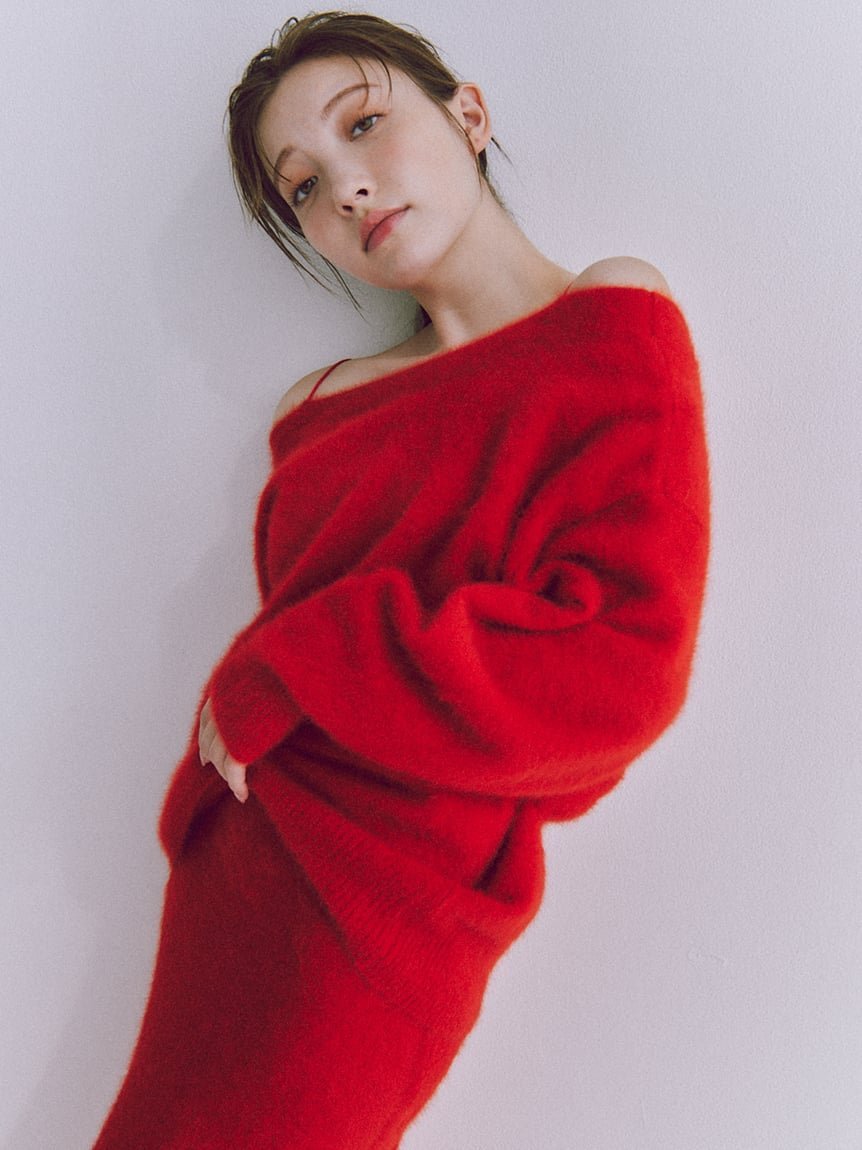 SALE／50%OFF】SNIDEL フォックスカシミヤキャミオフショルプル