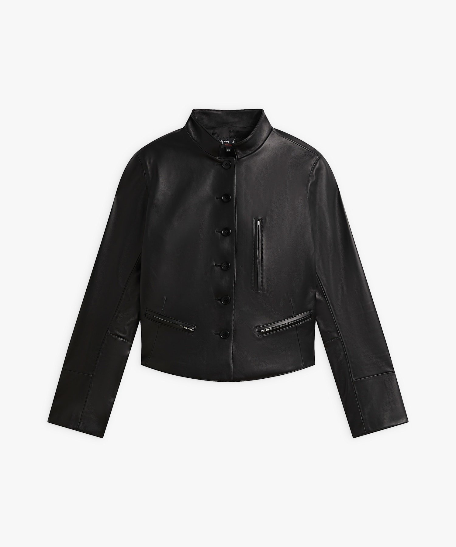 希少　レア　アニエスベー　ラムレザージャケット　ブルゾン　羊革　フランス製 希少 レア アニエスベー ラムレザージャケット ブルゾン 羊革 フランス