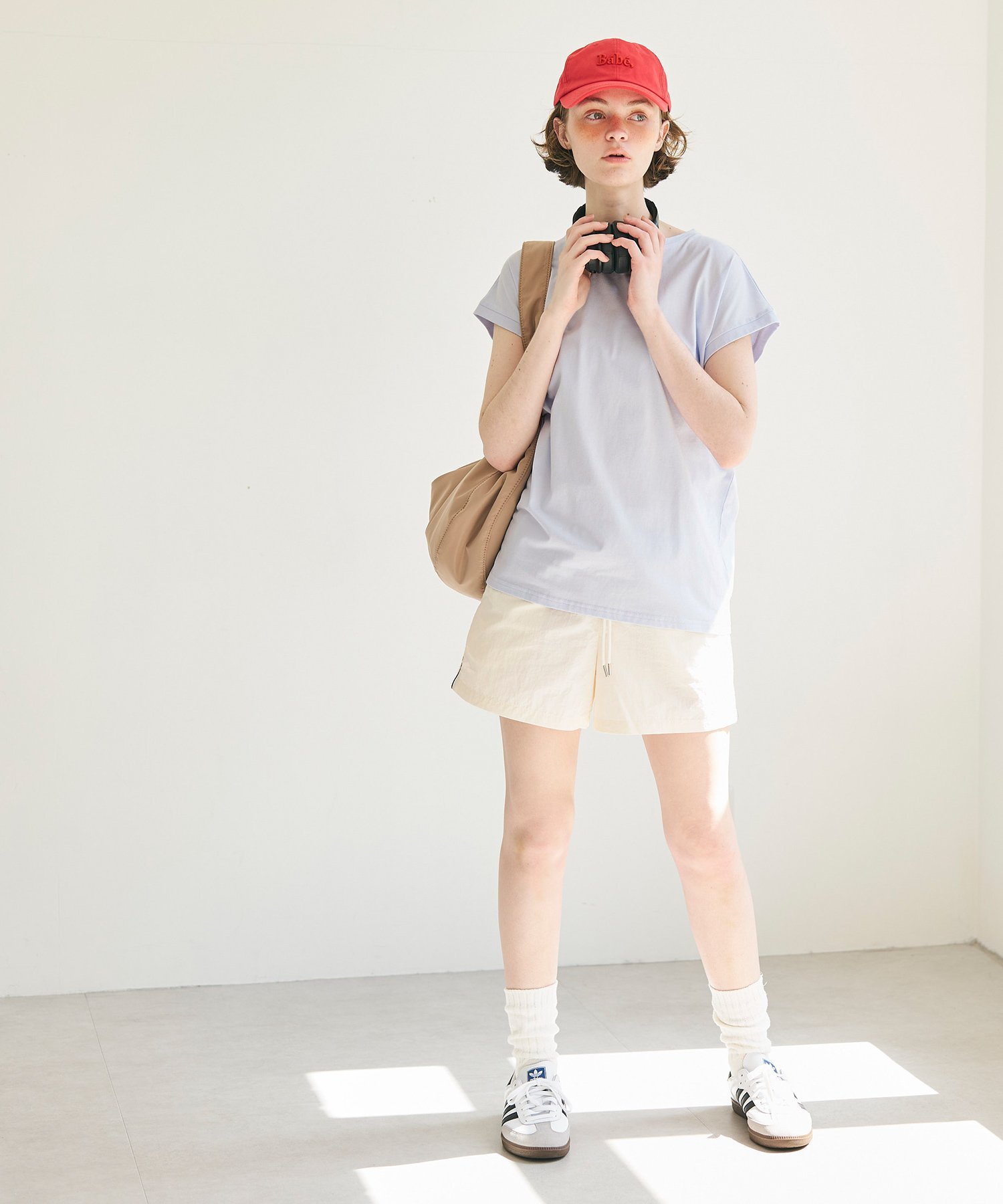 coca 【西山茉希様着用】COTTON from the U.S.フレンチスリーブTシャツ コカ トップス カットソー・Tシャツ ブラウン グレー ブラック ホワイト