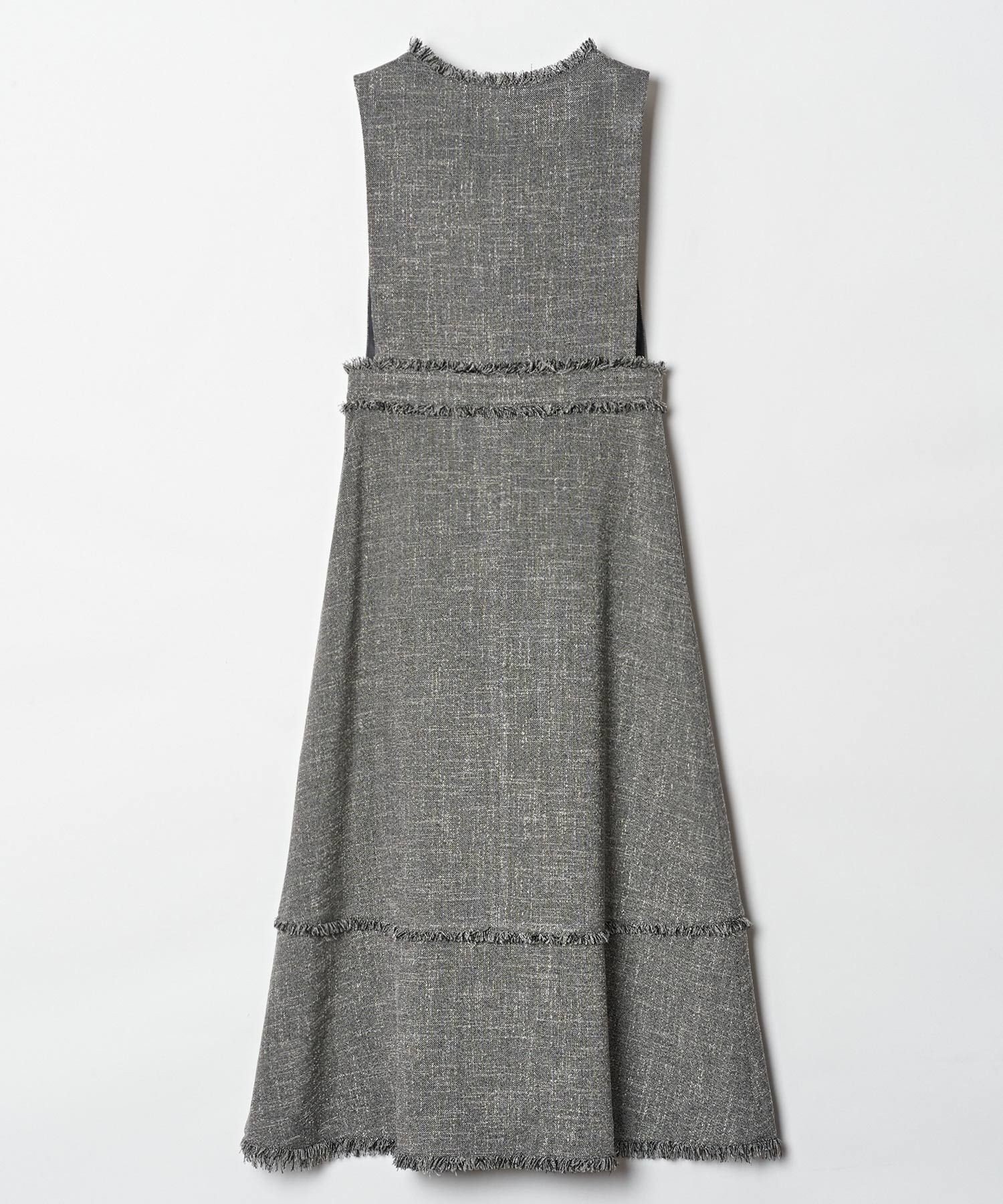 SALE／30%OFF】allureville ノンウールツイードフリンジフレア 