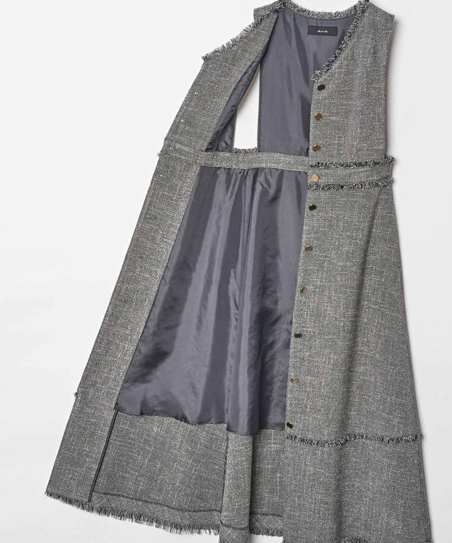 SALE／30%OFF】allureville ノンウールツイードフリンジフレア 