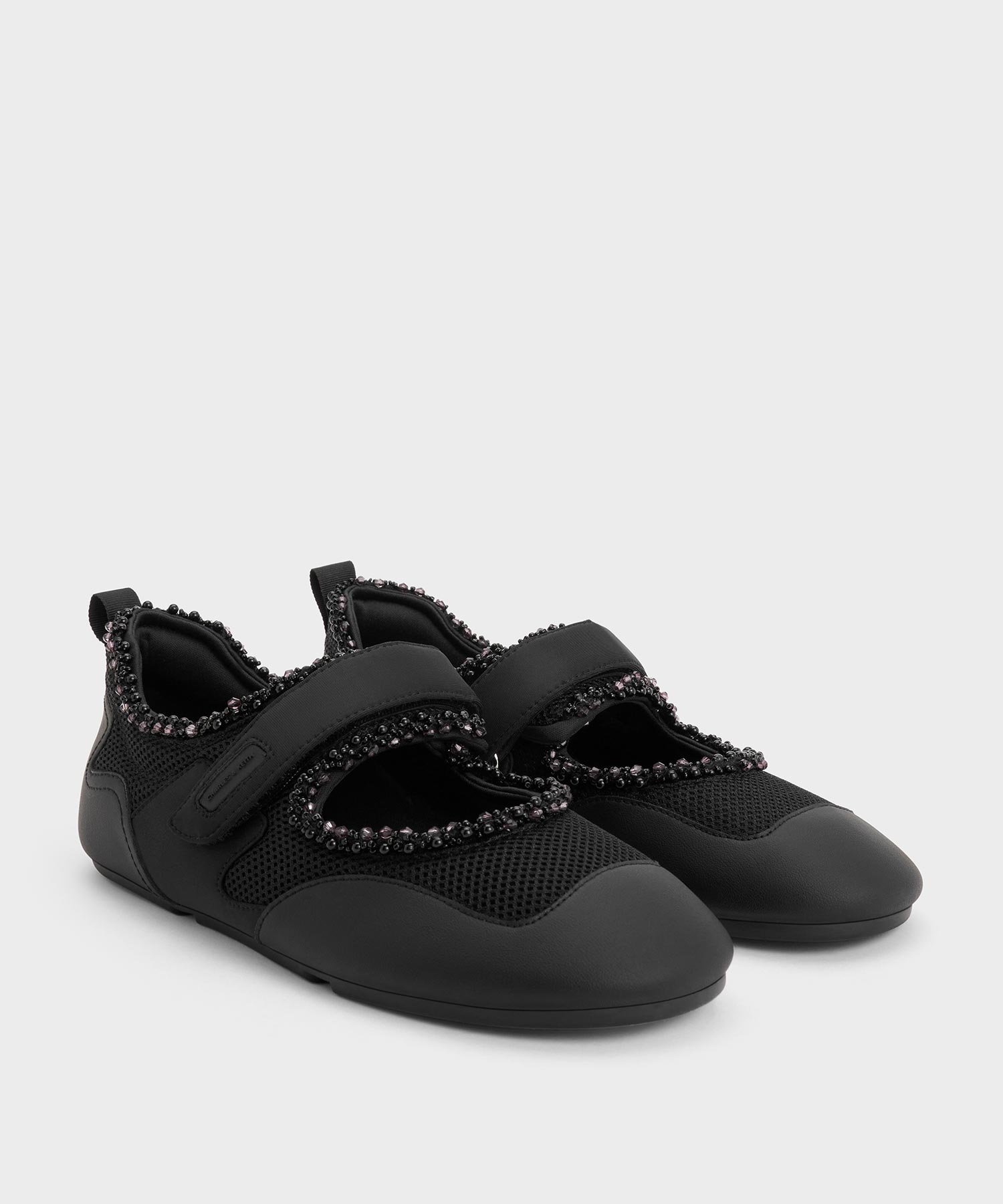 SALE／30%OFF】CHARLES & KEITH メッシュ パールエンベリシュッド 