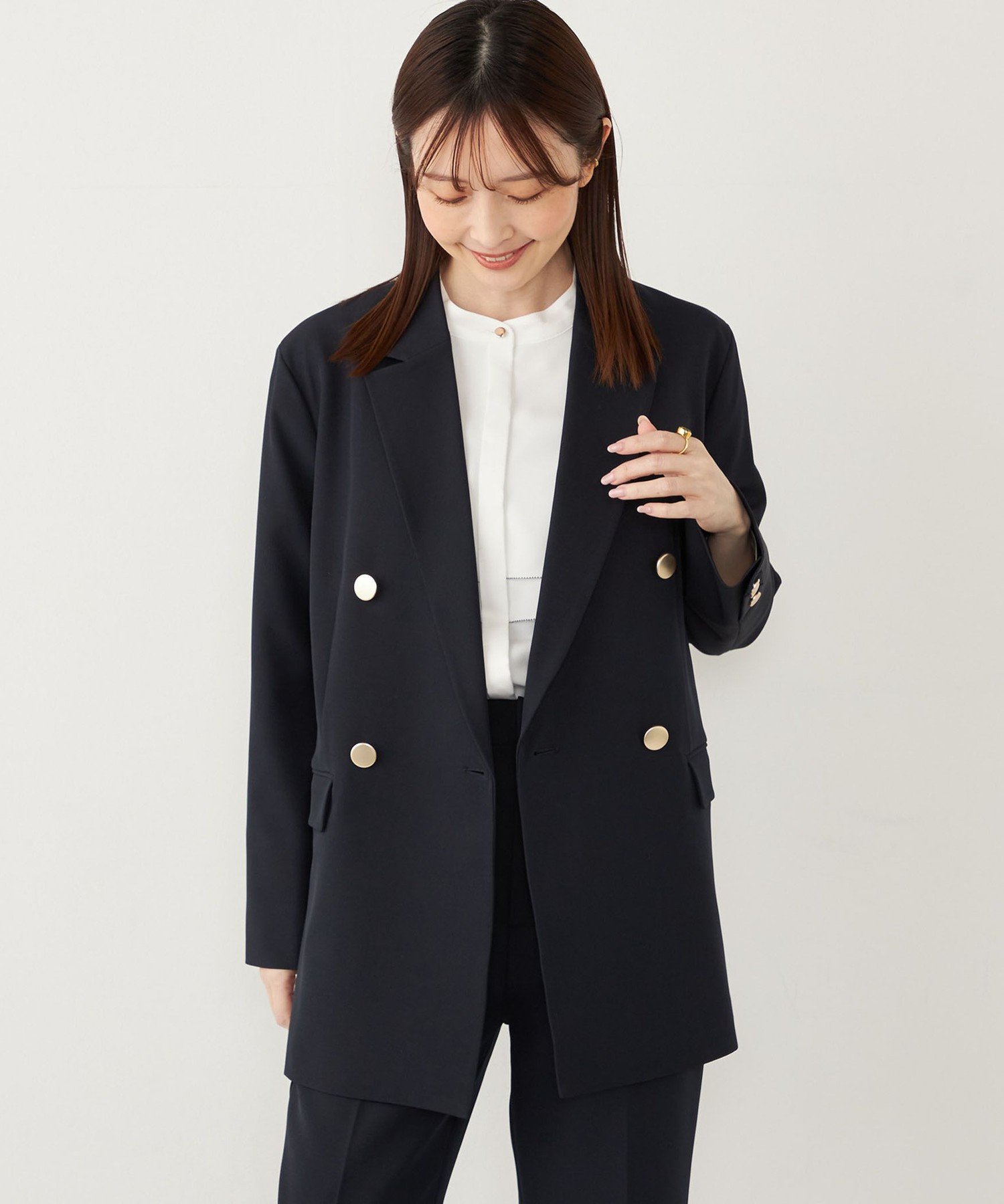 美品　ユナイテッドアローズ　ドルマンスリーブジャケット　ネイビー UNITED ARROWS（ユナイテッドアローズ）の「ドルマンスリーブ