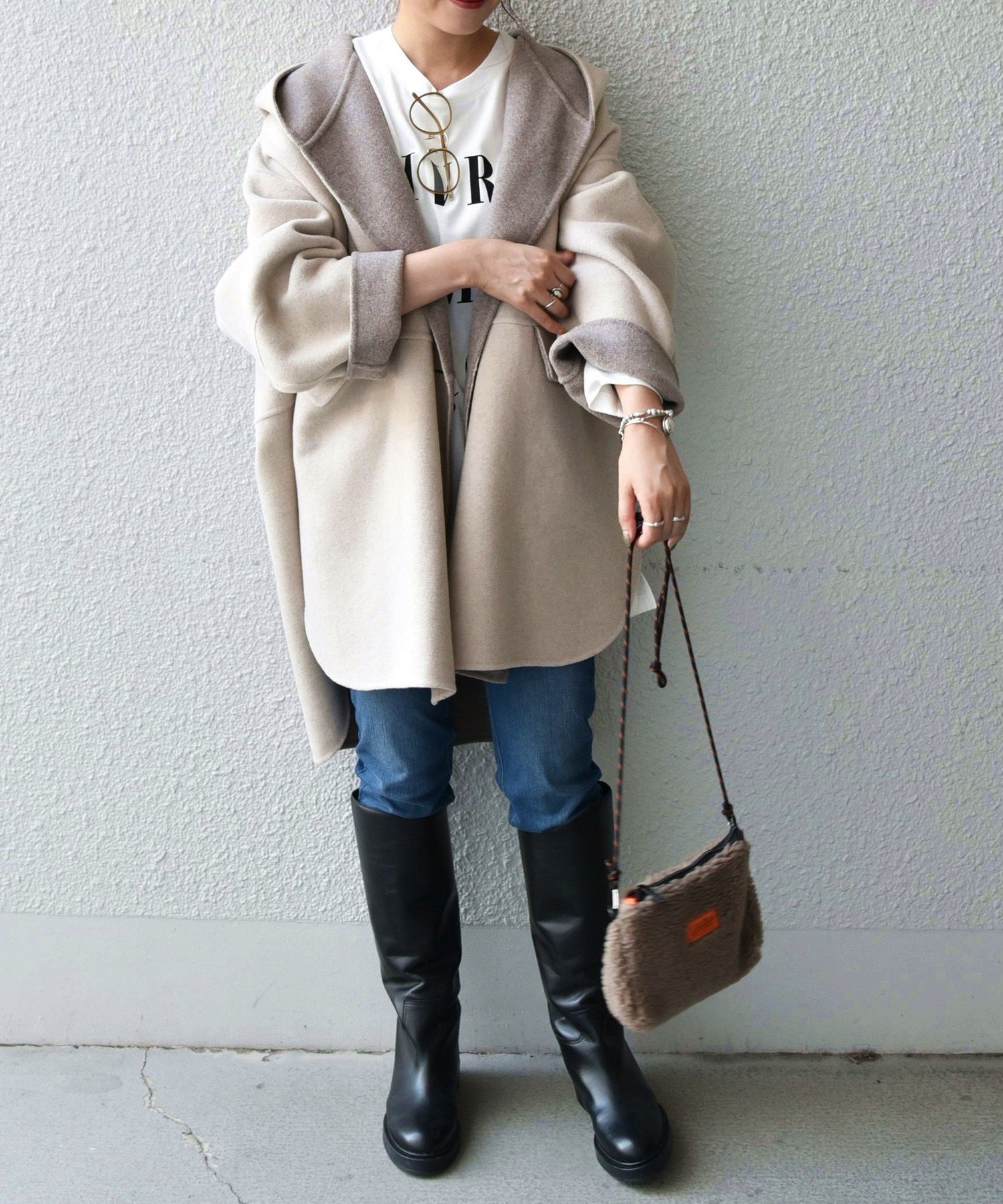 SHIPS any 【WEB限定】SHIPS any: リバー フーデット ミディ コート2