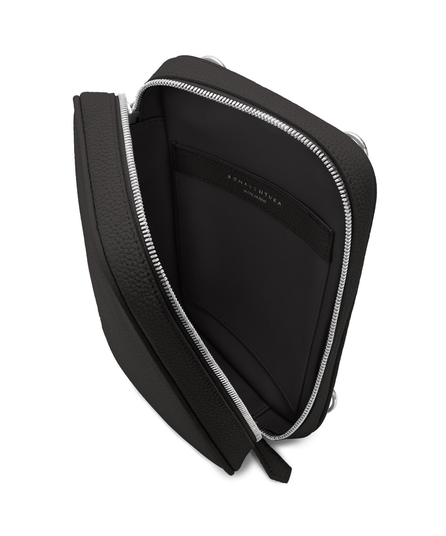 BONAVENTURA 『ボナベンチュラ』 ブラックパオロクロスボディバッグ パオロ クロスボディバッグ シュリンクレザー