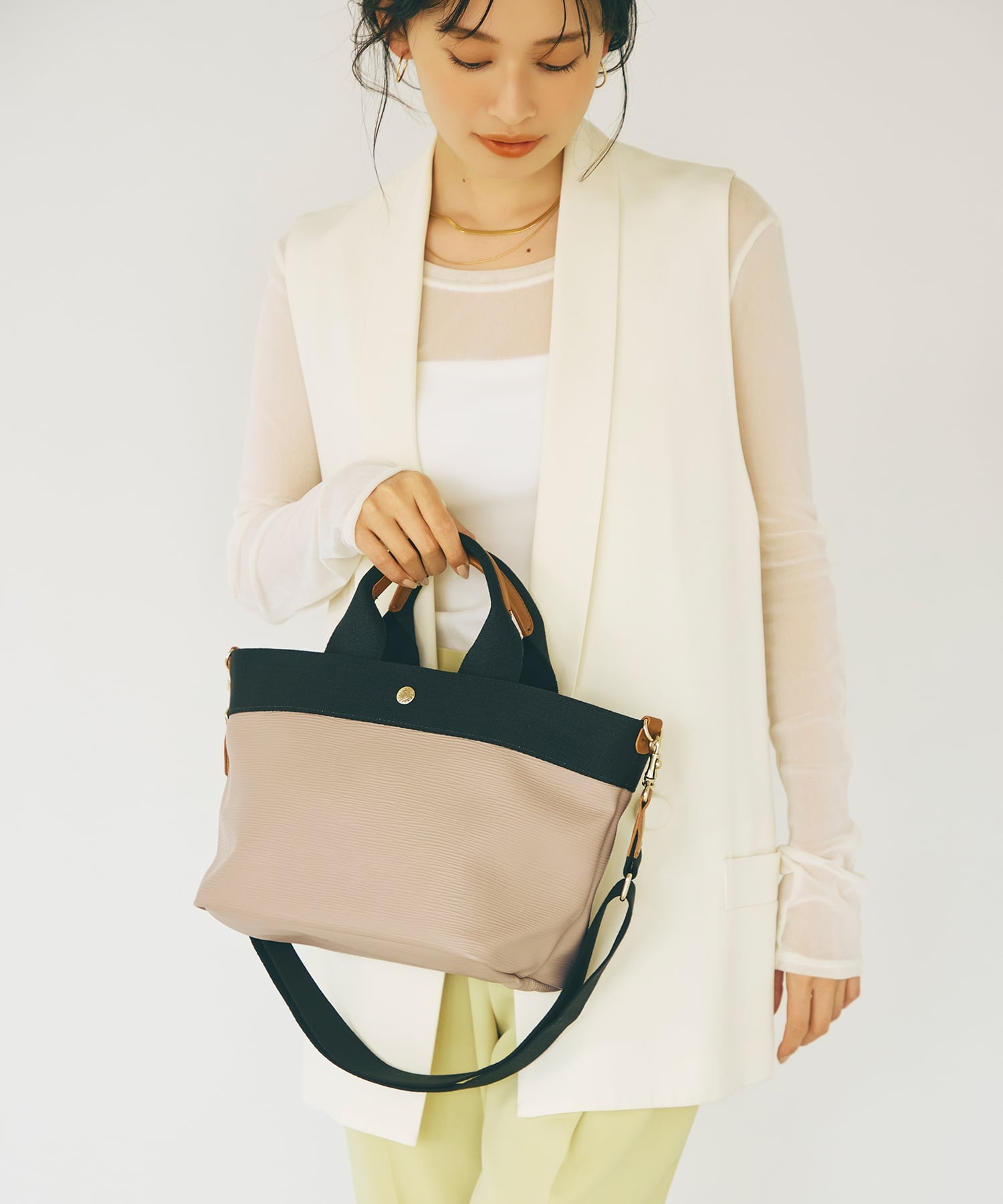 RIPPLE ショルダー付き トート バッグ 