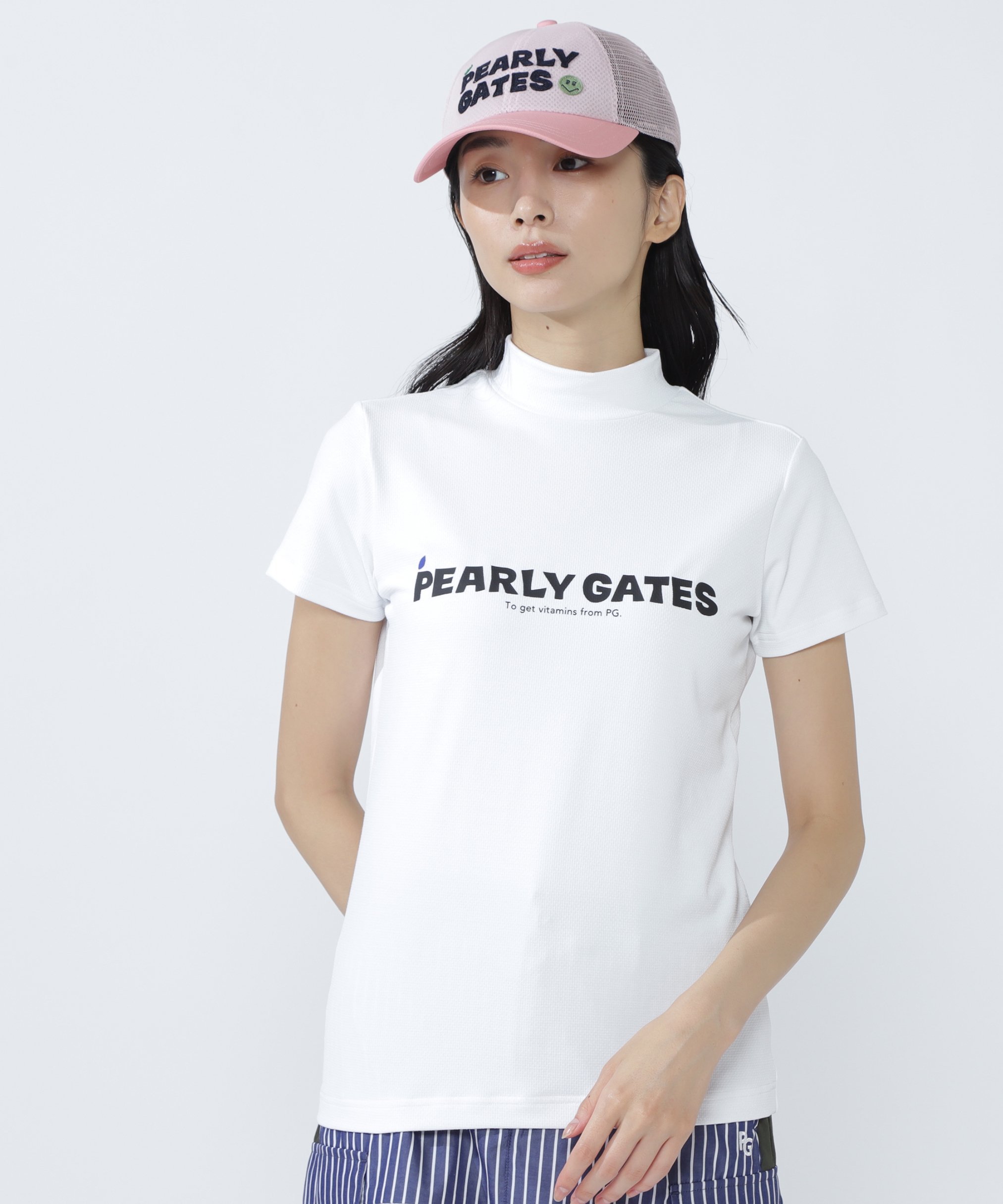 PEARLY GATES ホワイト Tシャツ サイズ5 Amazon | [パーリーゲイツ] クルーネックTシャツ クールヘルツ