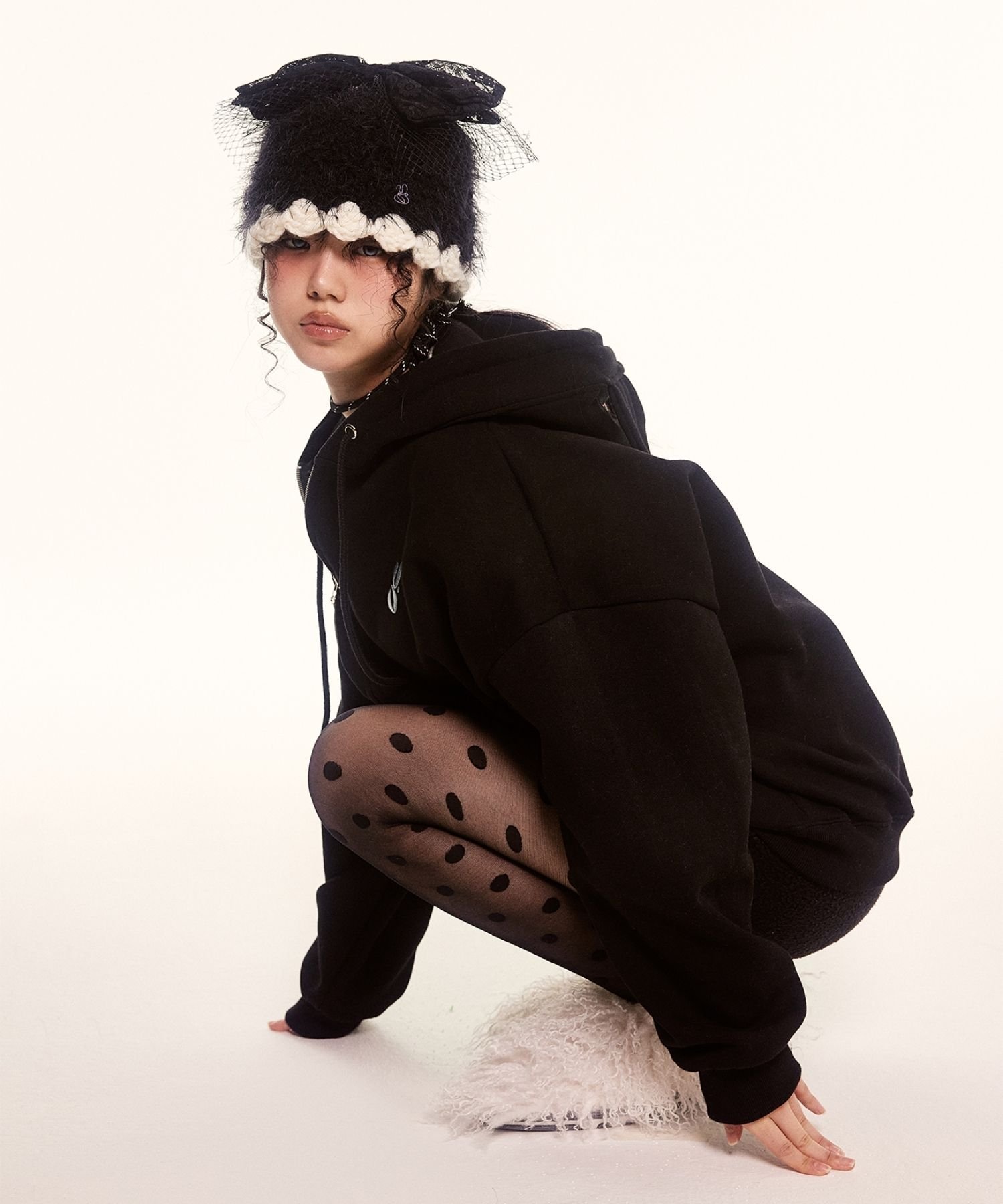 楽天市場】FAKE AS FLOWERS FAF | HOUNDSTOOTH MOHAIR BEANIE (PINK