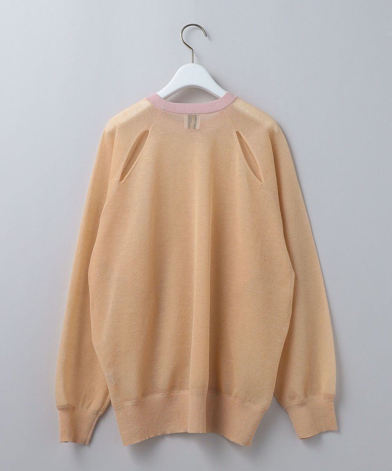 SALE／40%OFF】6(ROKU) ＜6(ROKU)＞SHEER COLOR RIB PULLOVER/ニット